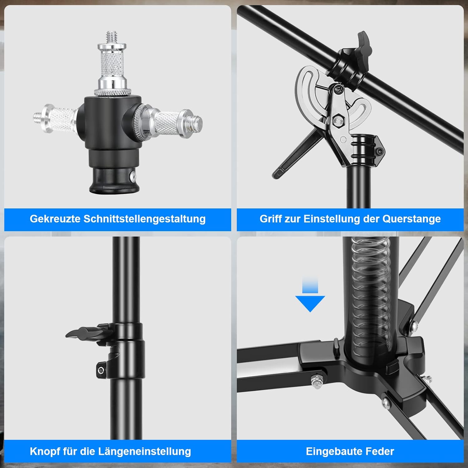 soonpho Stativo Fotografico 400cm con Boom Arm 190cm - immagine 6