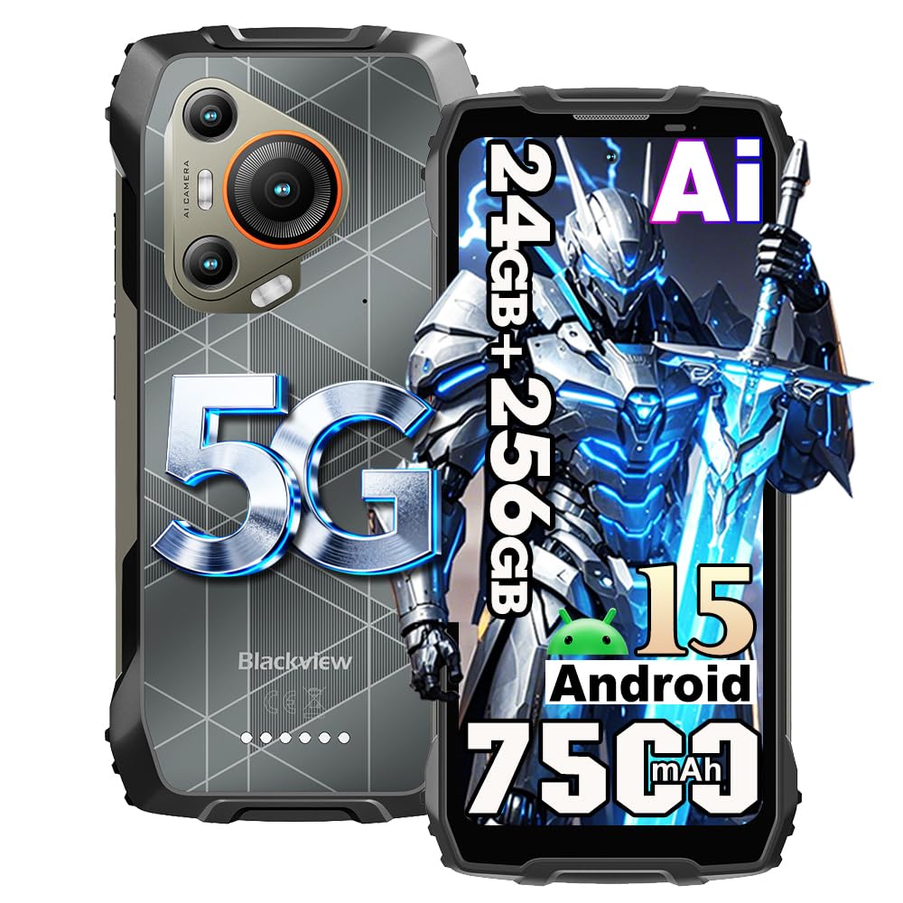 Blackview BL7000 Android 15 - Rugged Smartphone 5G Nero
