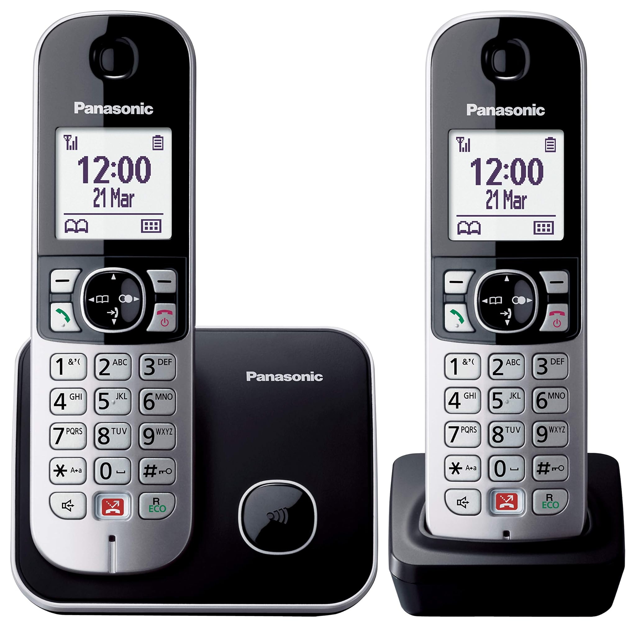 PANASONIC TELEFONO INALAMBRICO DECT KX-TG6852SPB DUO NEGRO