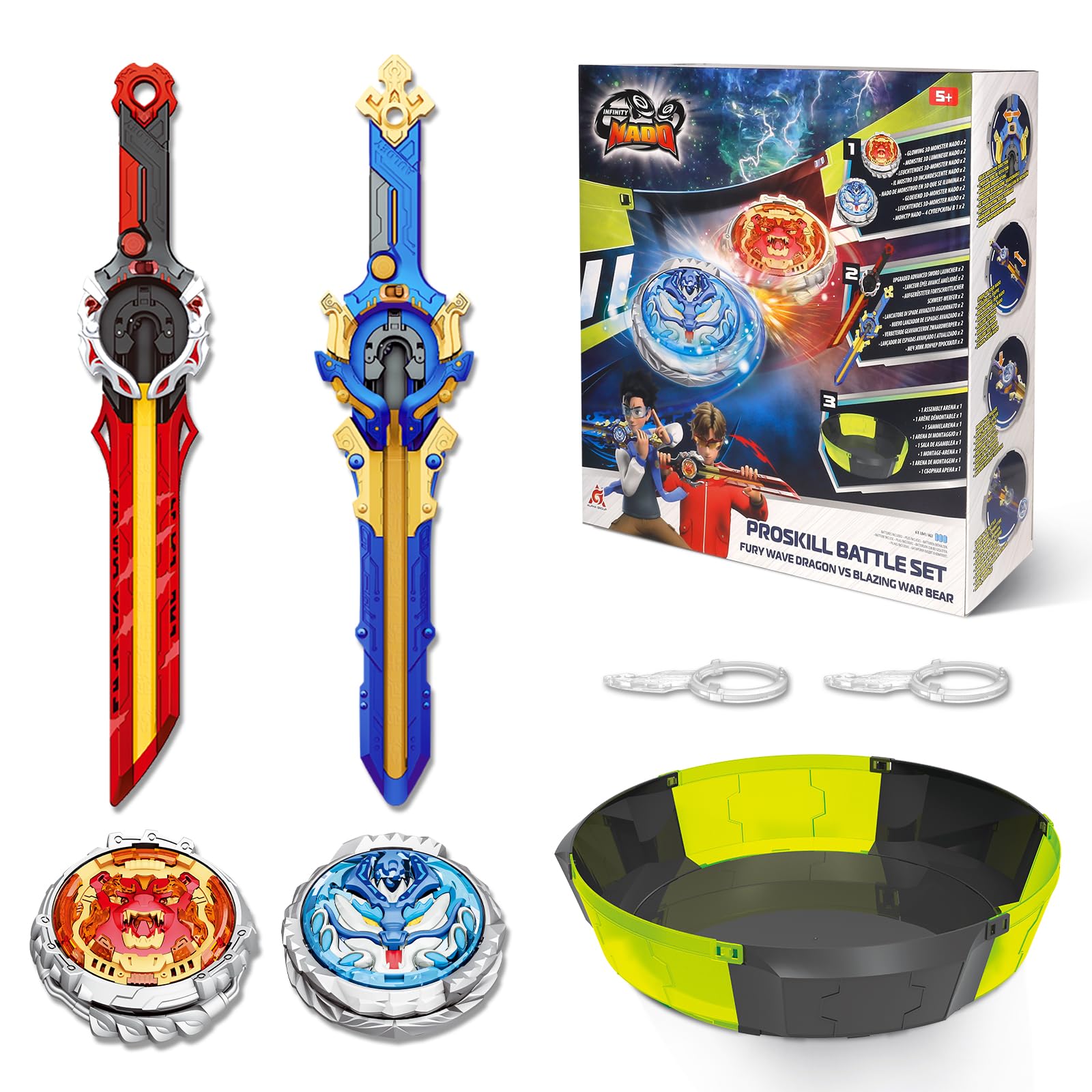 INFINITO NADO Giocattoli Trottola in Metallo 2pcs