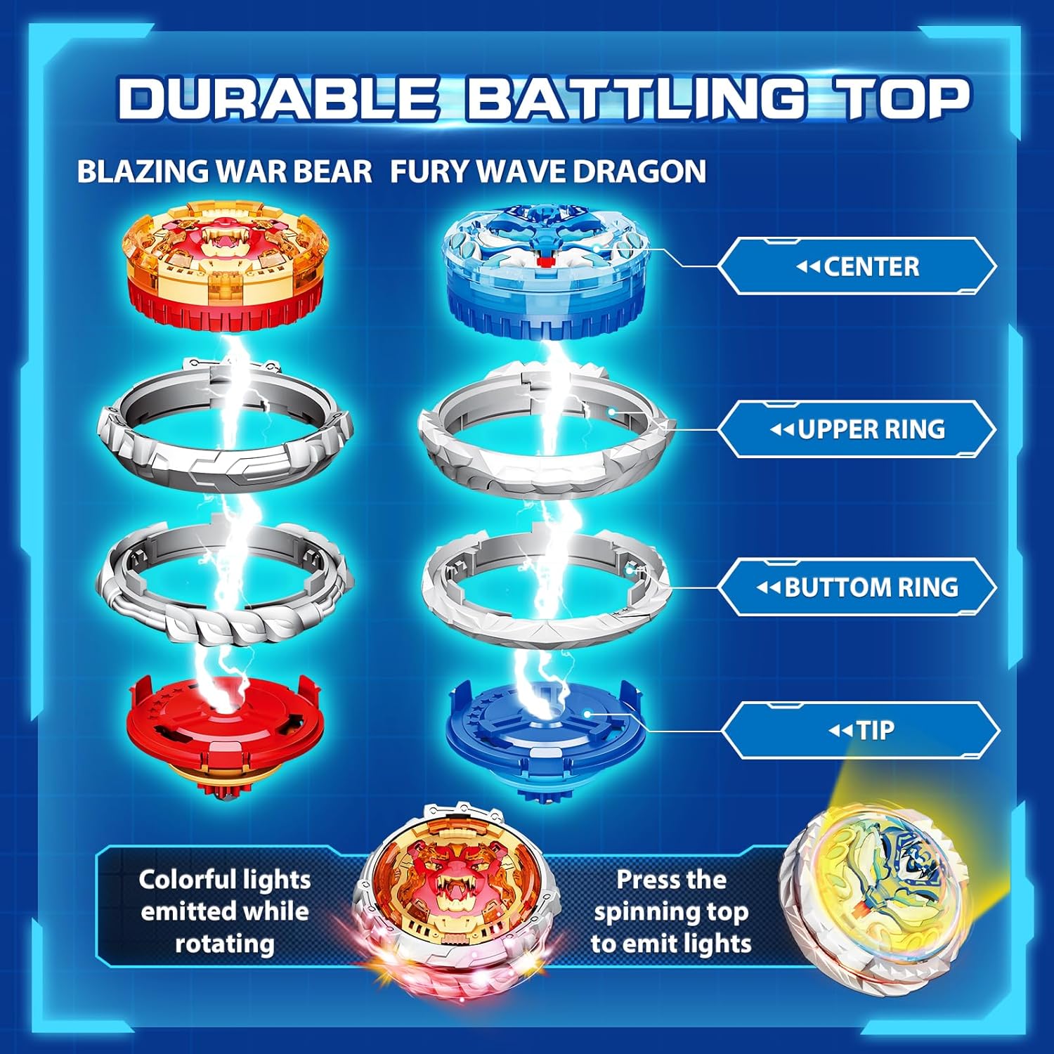 INFINITO NADO Giocattoli Trottola in Metallo 2pcs - immagine 3