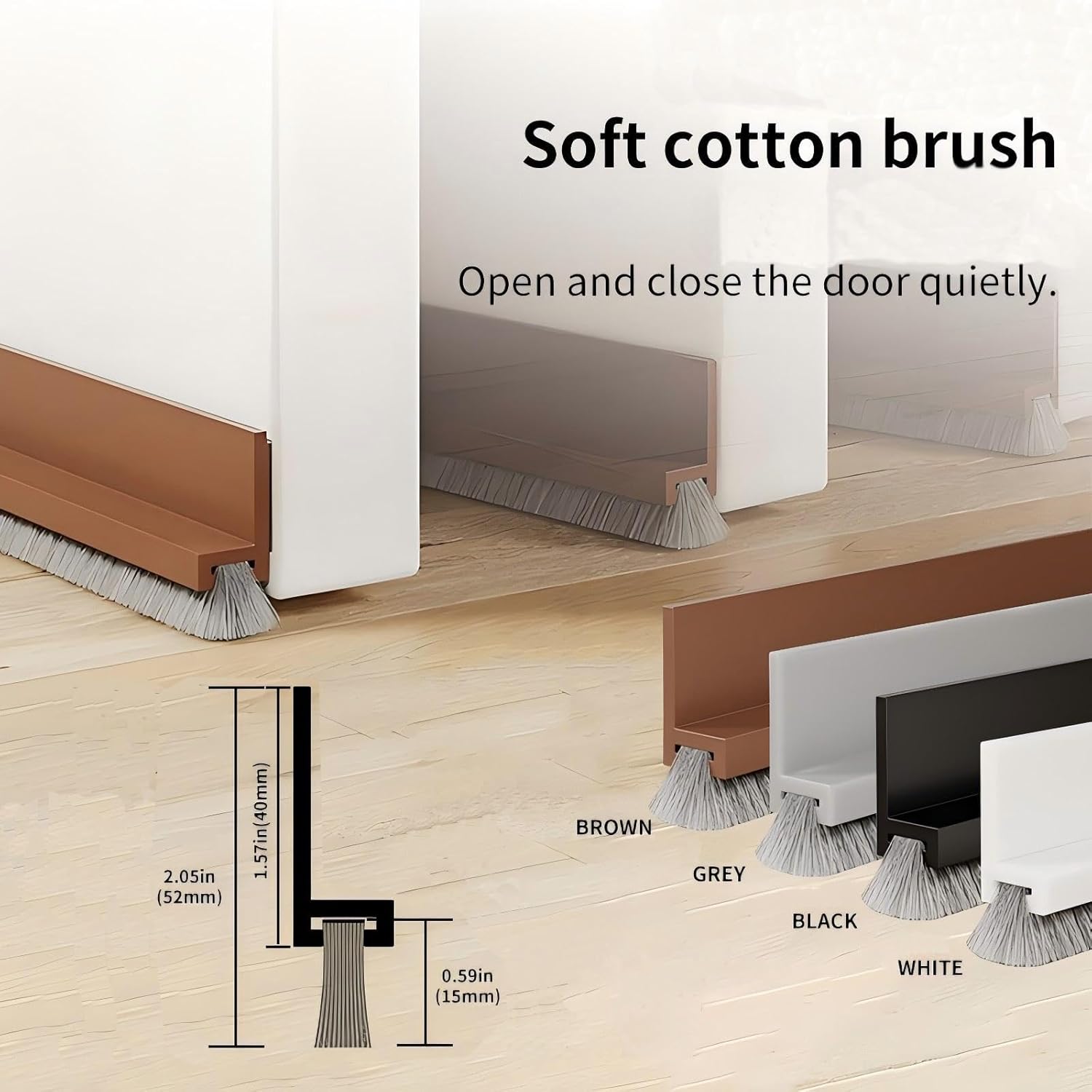 Paraspifferi per Porte 100cm, Marrone - immagine 1