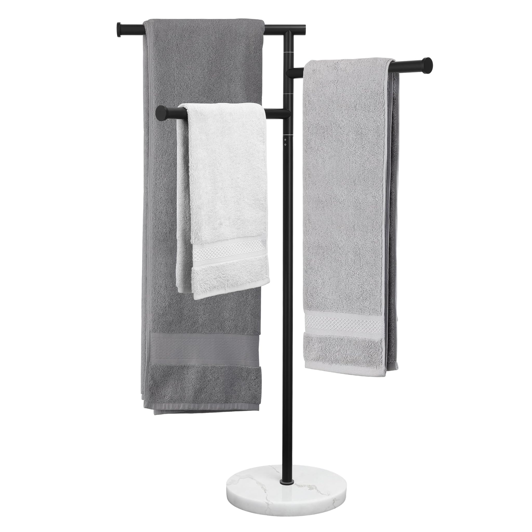 Kes Porta Asciugamani da Terra 3 Braccia, Nero