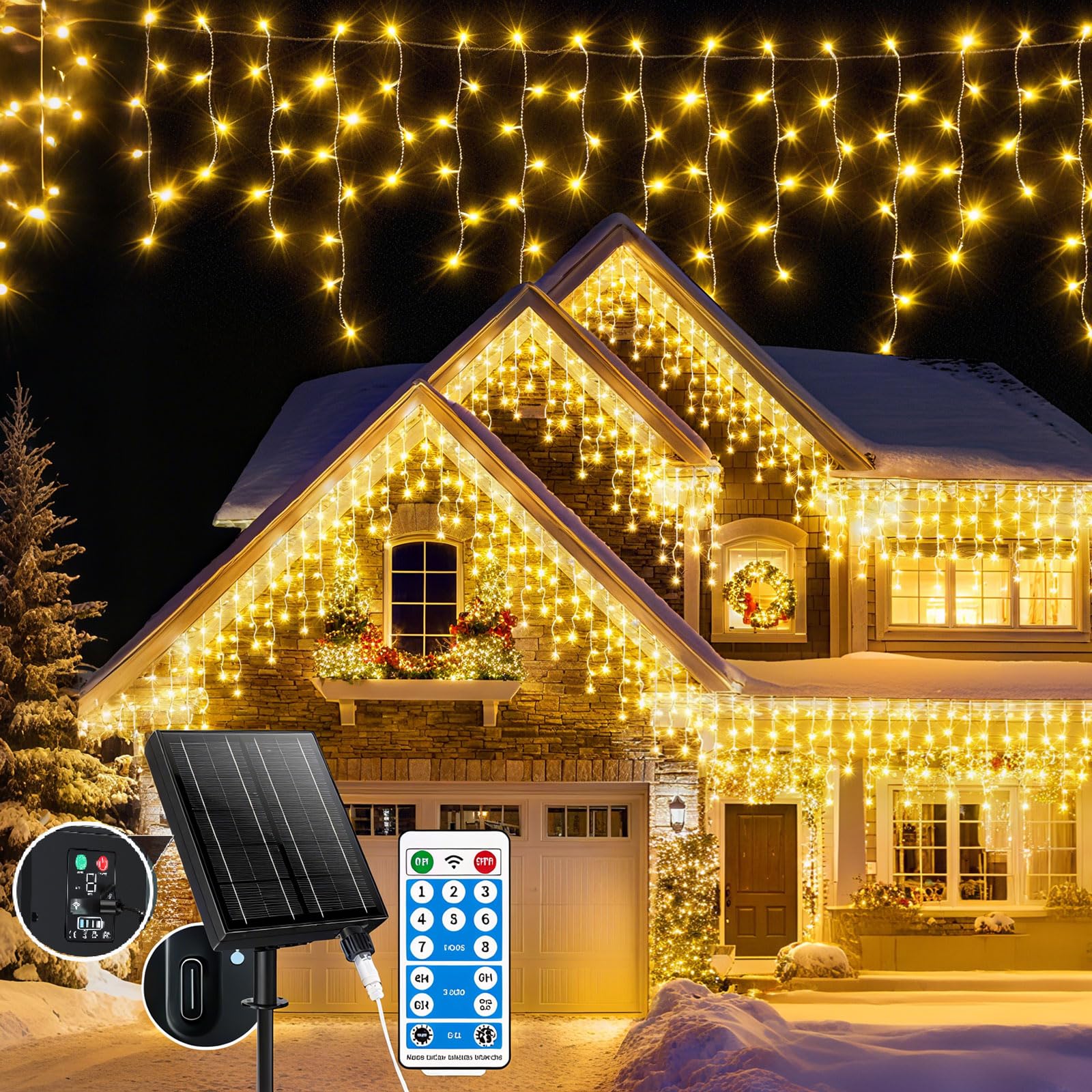 Tiandirenhe Luci di Natale a Cascata 30m 660 LED