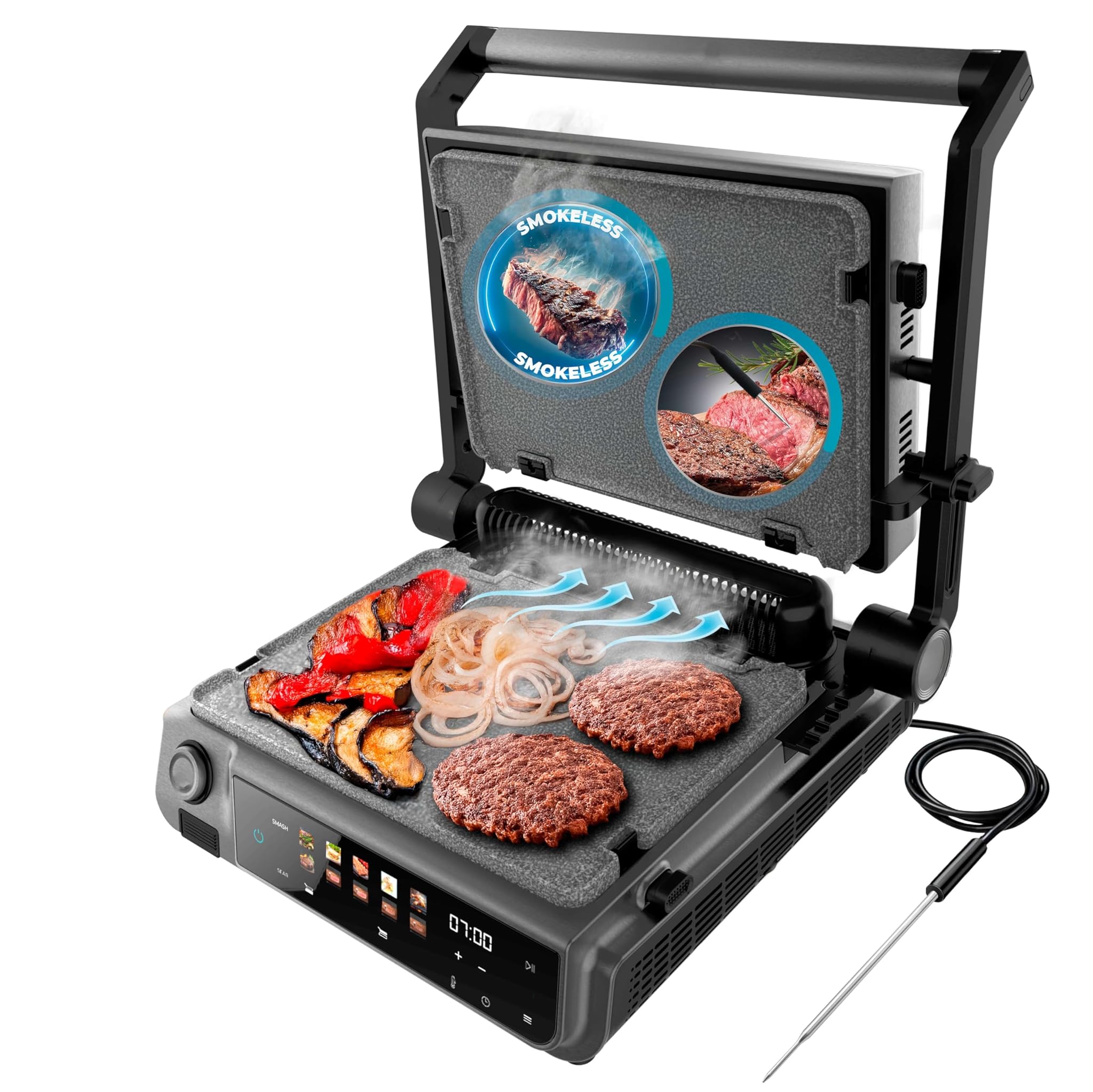 Cecotec Griglia Elettrica Rock'nGrill 2000 Smash PerfectCook