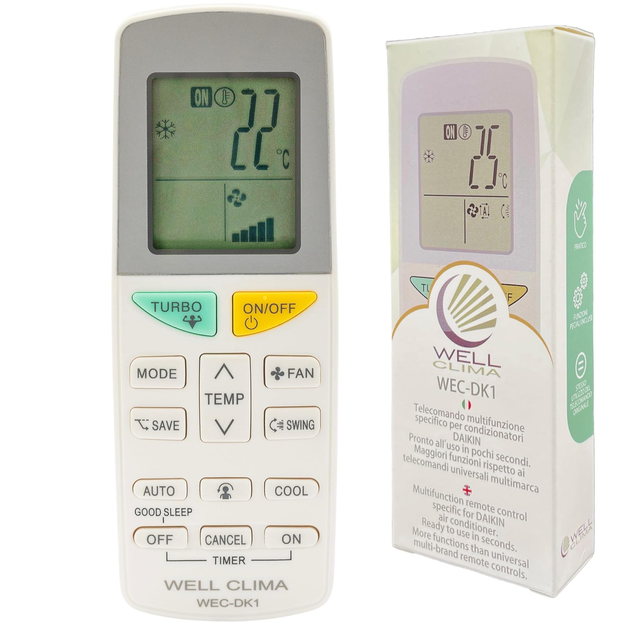 Wellclima Telecomando Universale per Condizionatori Daikin