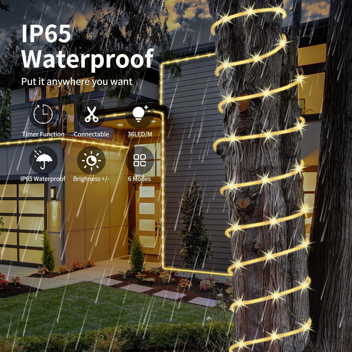 Tubo Luminoso LED 50m per Esterni 1800 LEDs - immagine 5