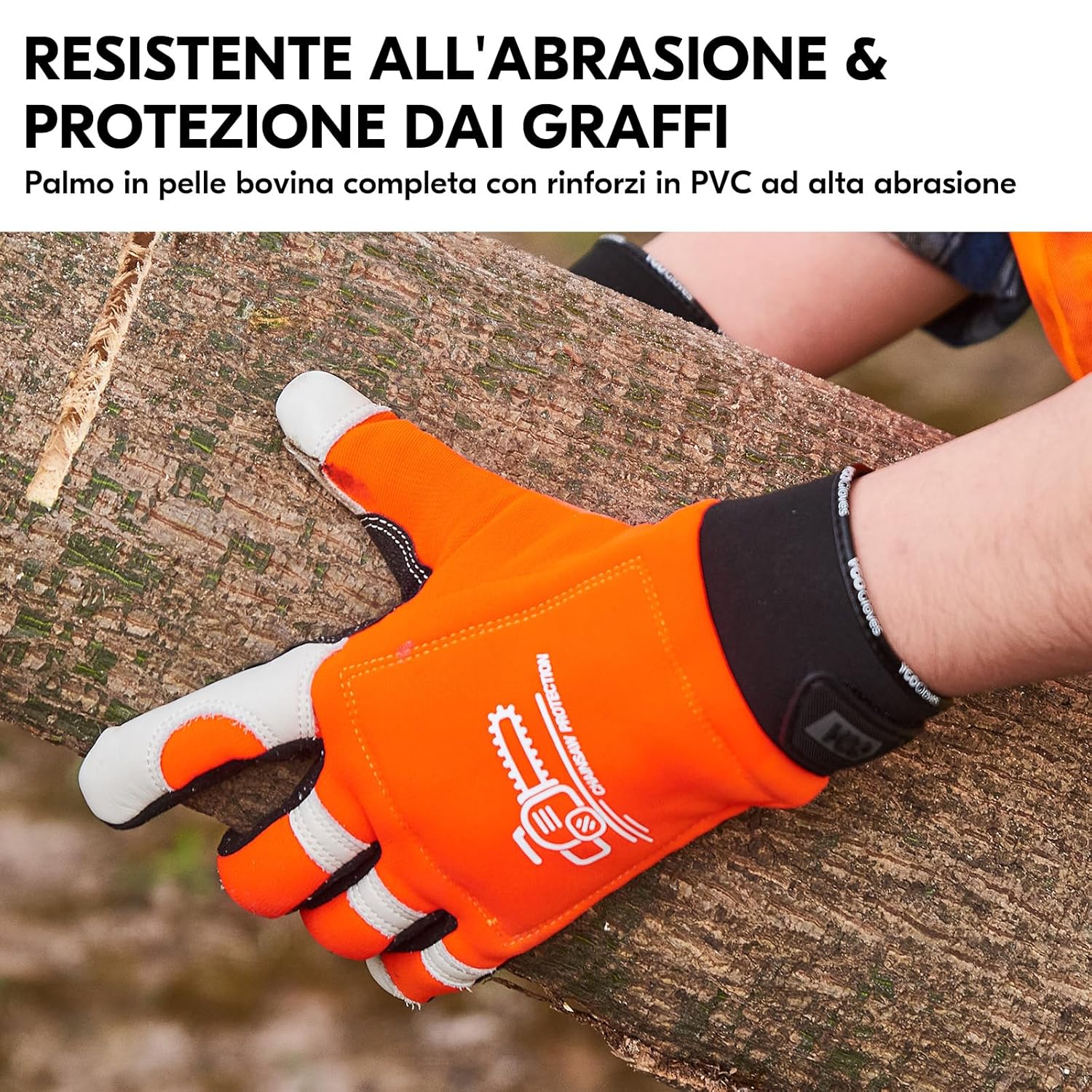 Vgo... Guanti Antitaglio per Motosega 12 Strati - immagine 5