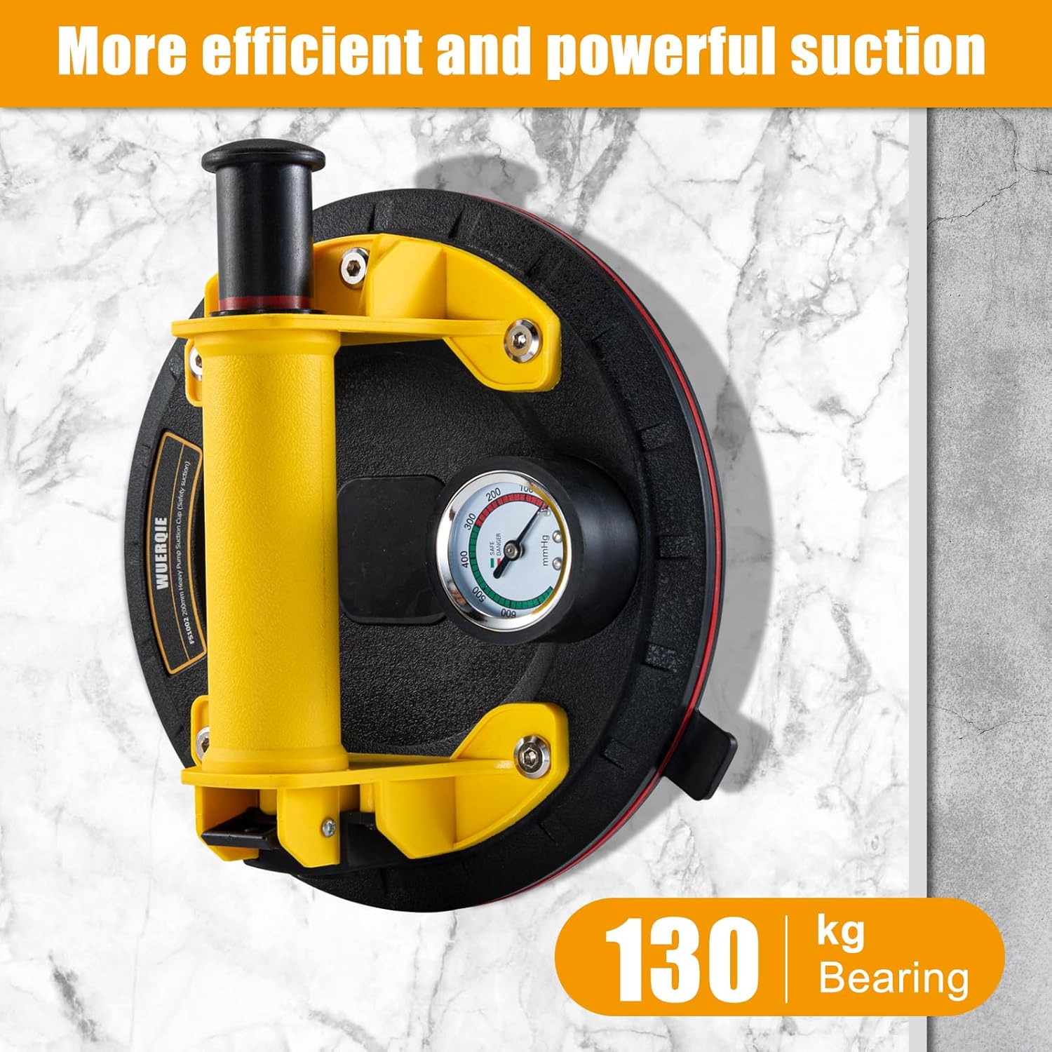 Set 2 Ventose di Sollevamento 8" con Manometro e Pompa - immagine 4