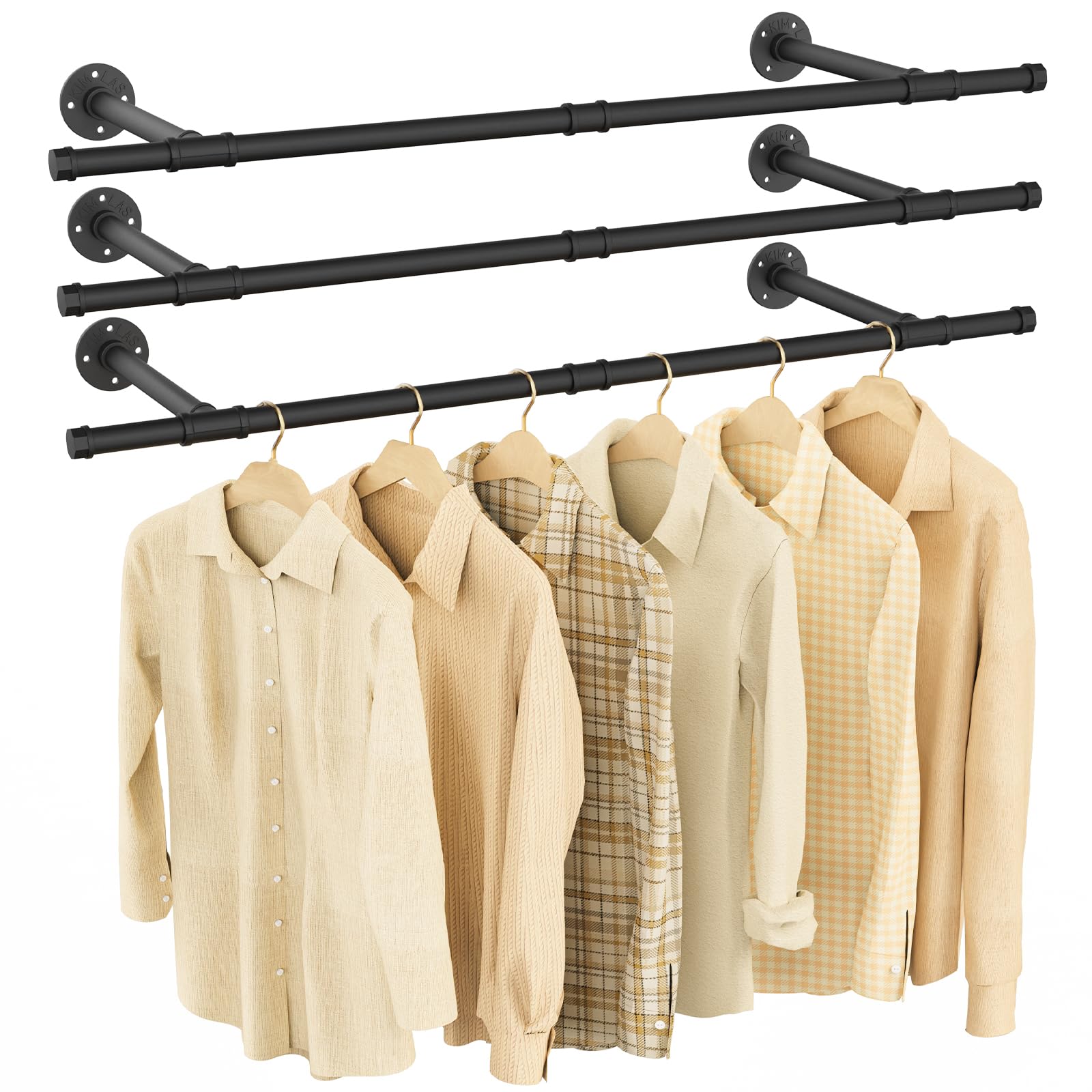 Yawinhe Attaccapanni Industriali a Tubo 112cm Set di 3