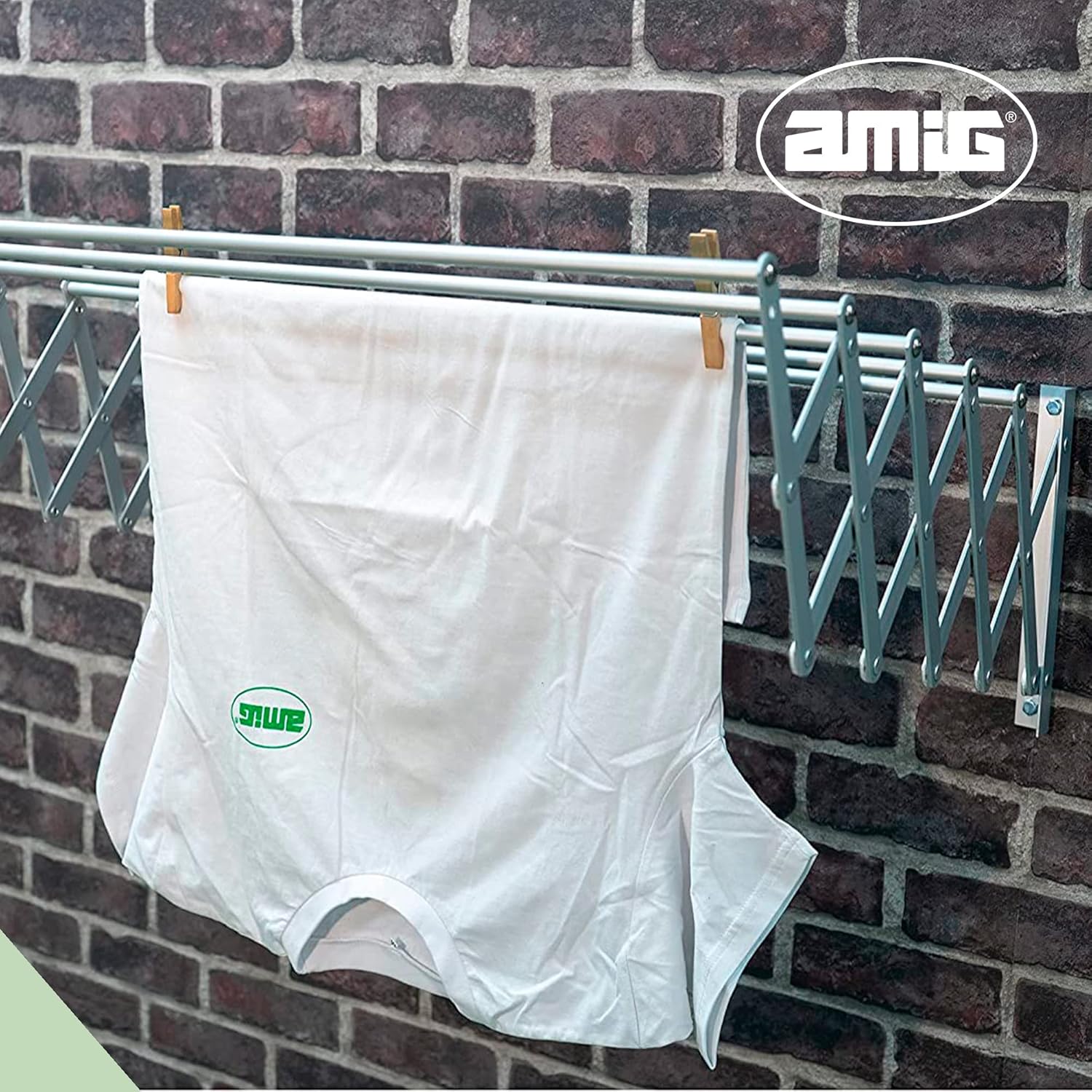 Amig Stendibiancheria Estensibile da Parete 100x14x3cm - immagine 6