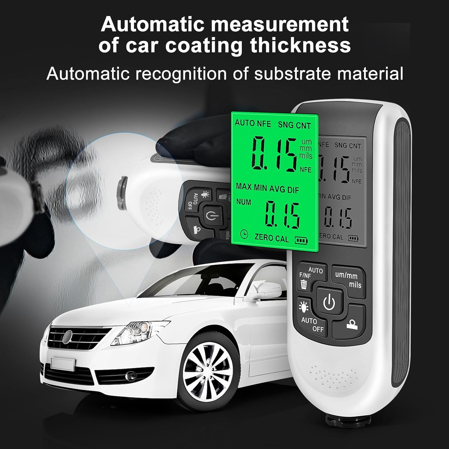 OBDResource Spessimetro Vernice Digitale 0-2000 um - immagine 2
