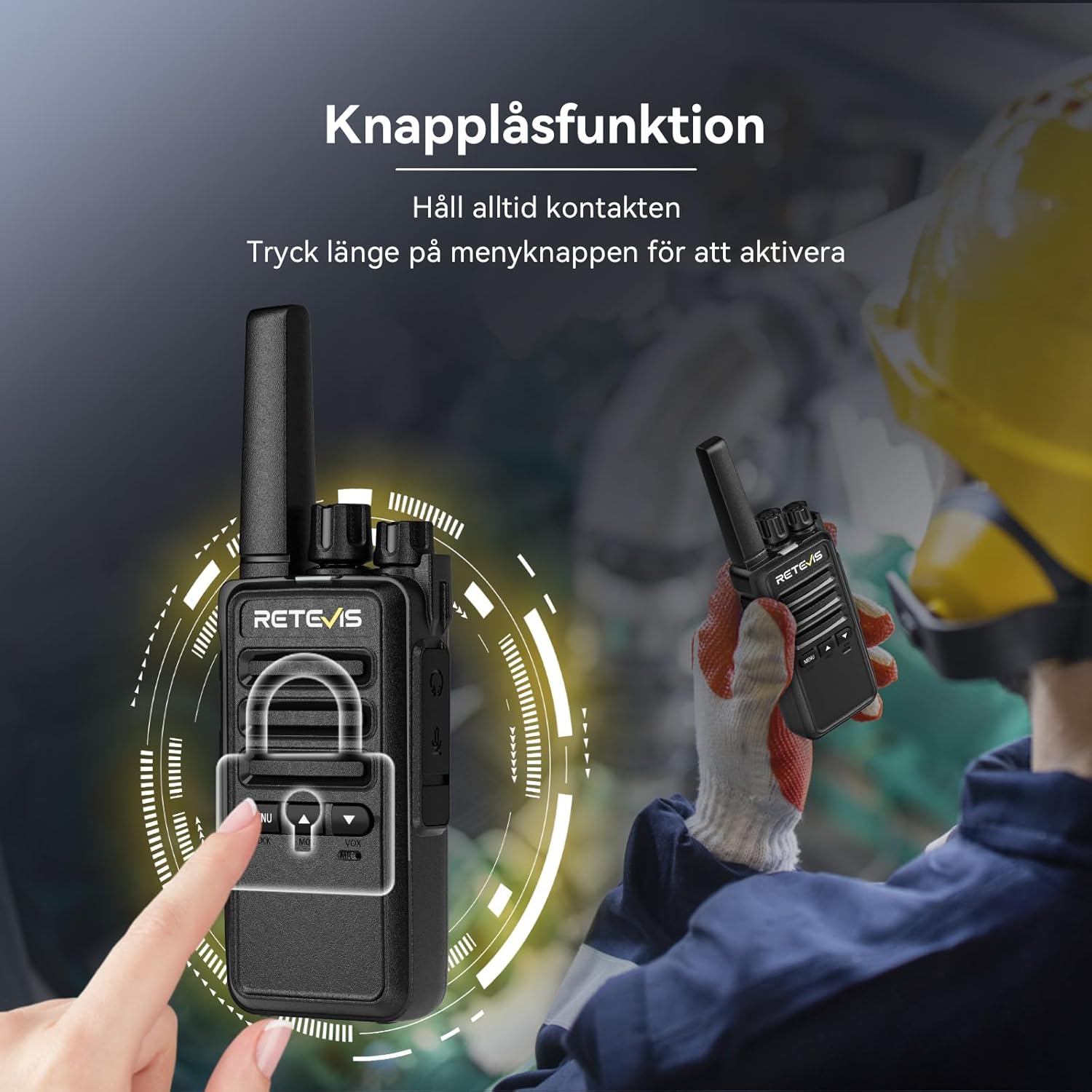 Retevis RT668B - Walkie Talkie PMR446 Ricaricabili (10 Pezzi), Nero - immagine 6