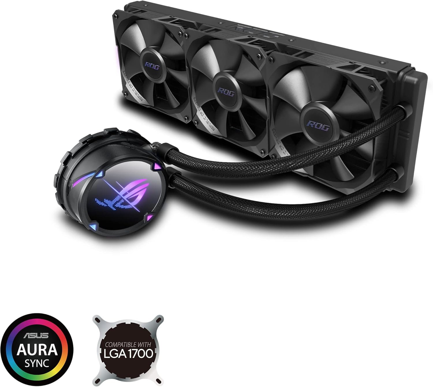 Asus ROG Strix LC II 360 - Cooler CPU a Liquido AIO, Nero - immagine 2