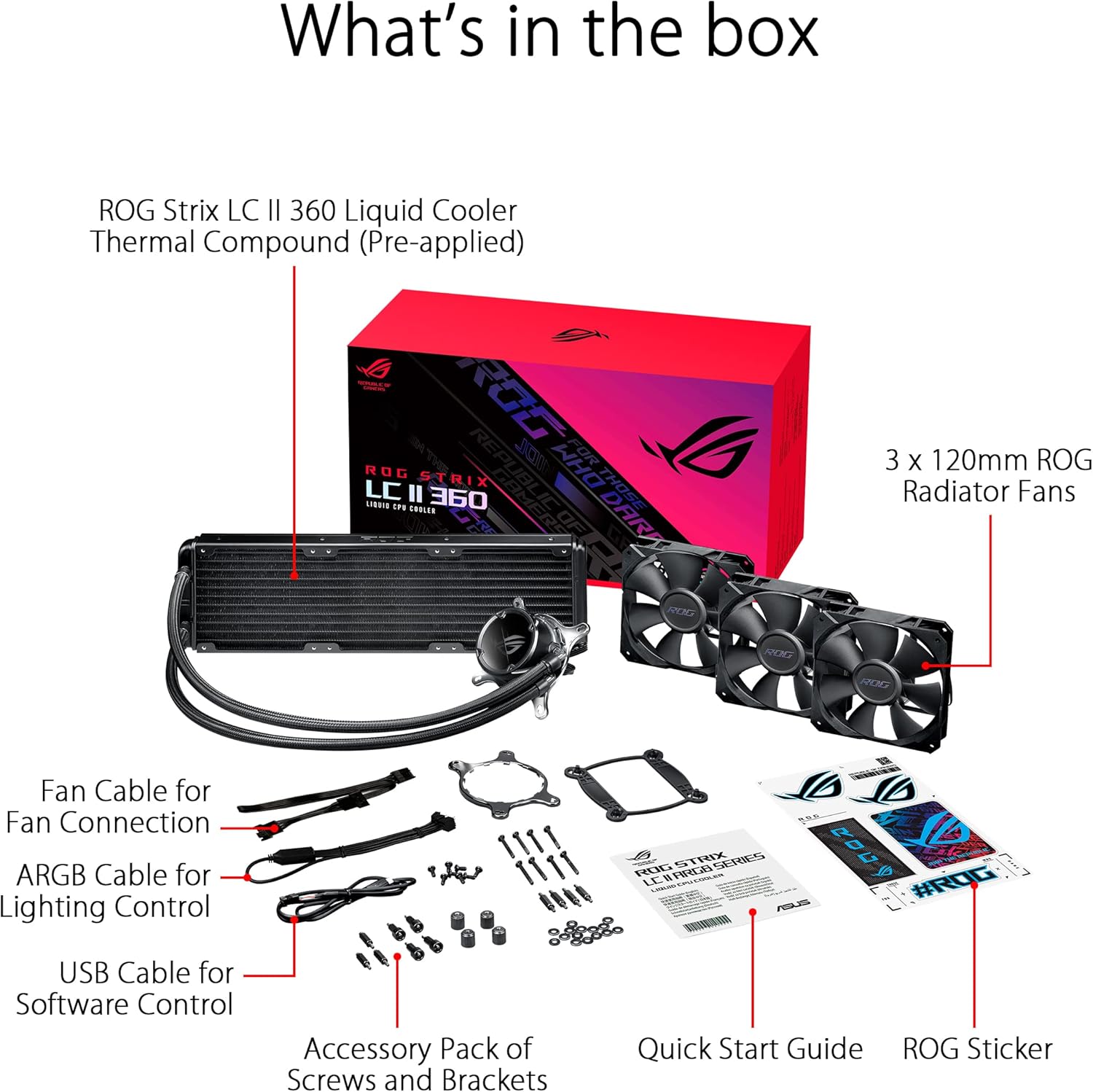 Asus ROG Strix LC II 360 - Cooler CPU a Liquido AIO, Nero - immagine 6