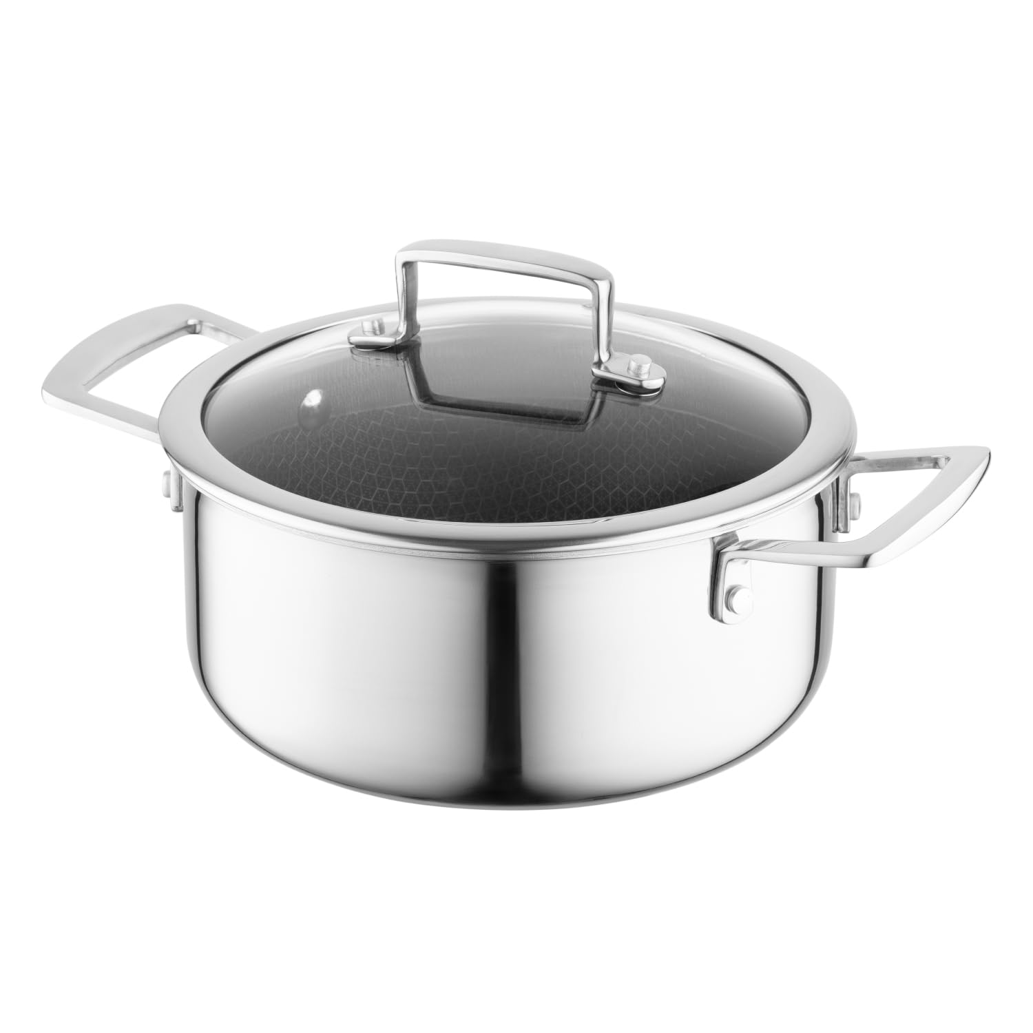 Florina ARISTO Pentola Acciaio Inox 28 cm 7,2 l con Coperchio