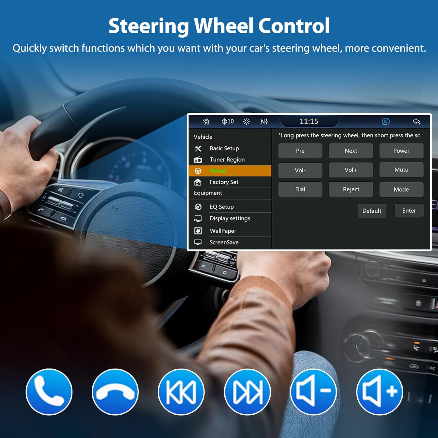 Autoradio Motorsi Wireless CarPlay Bluetooth 5.2 2 DIN - immagine 5