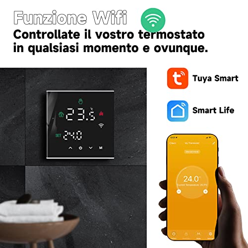 Beok Termostato Intelligente Wifi per Caldaia, Nero - immagine 4