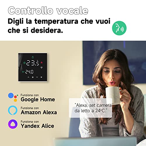Beok Termostato Intelligente Wifi per Caldaia, Nero - immagine 5