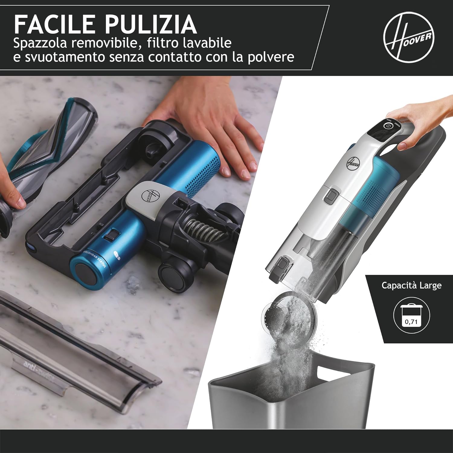 Hoover Aspirapolvere Senza Fili PET, Blu - immagine 11
