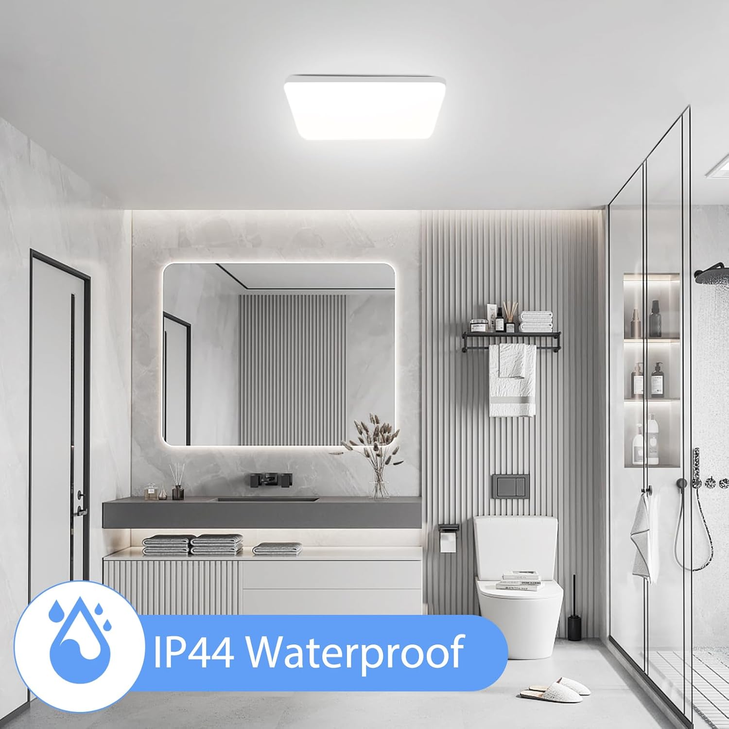 Plafoniera LED Soffitto Quadrata 20W 6500K 2000LM - immagine 5