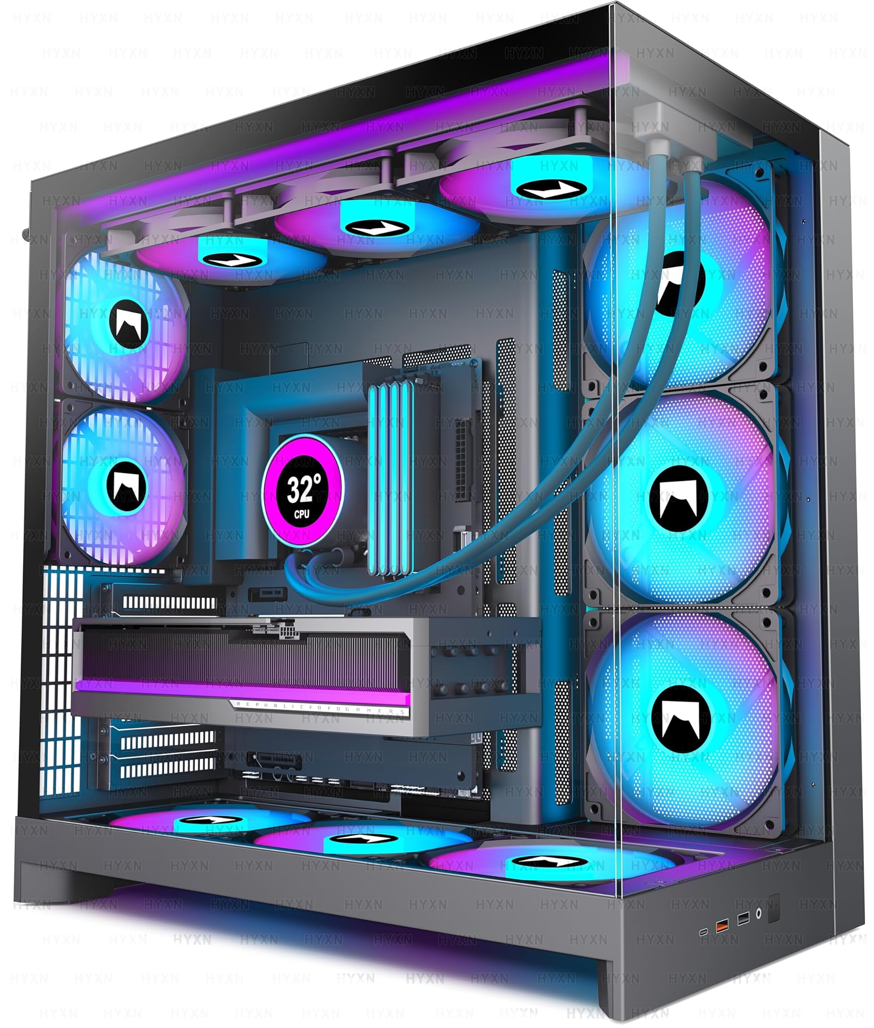 Hyxn H2-RGB(2026) ATX PC Case Mid-Tower Airflow