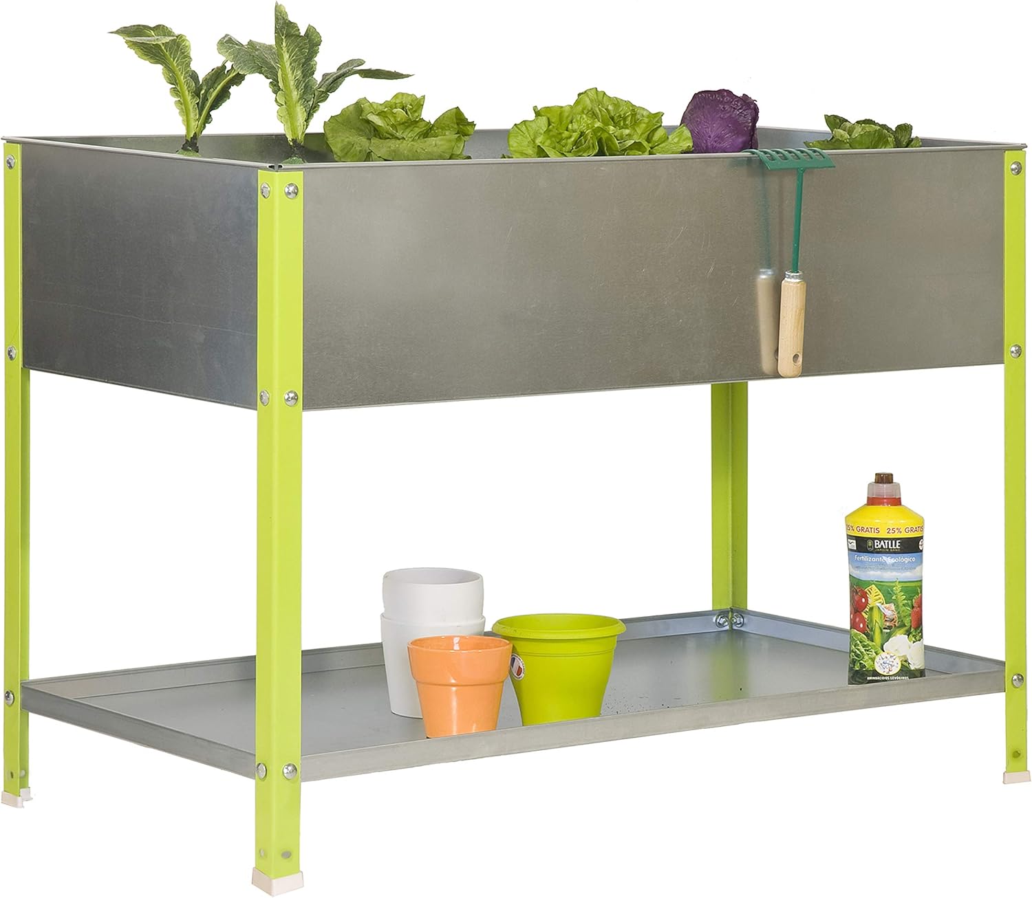 Simonrack G07100220290402 - Fioriera 100 L 850 x 900 x 400 mm, verde/zincato - immagine 5