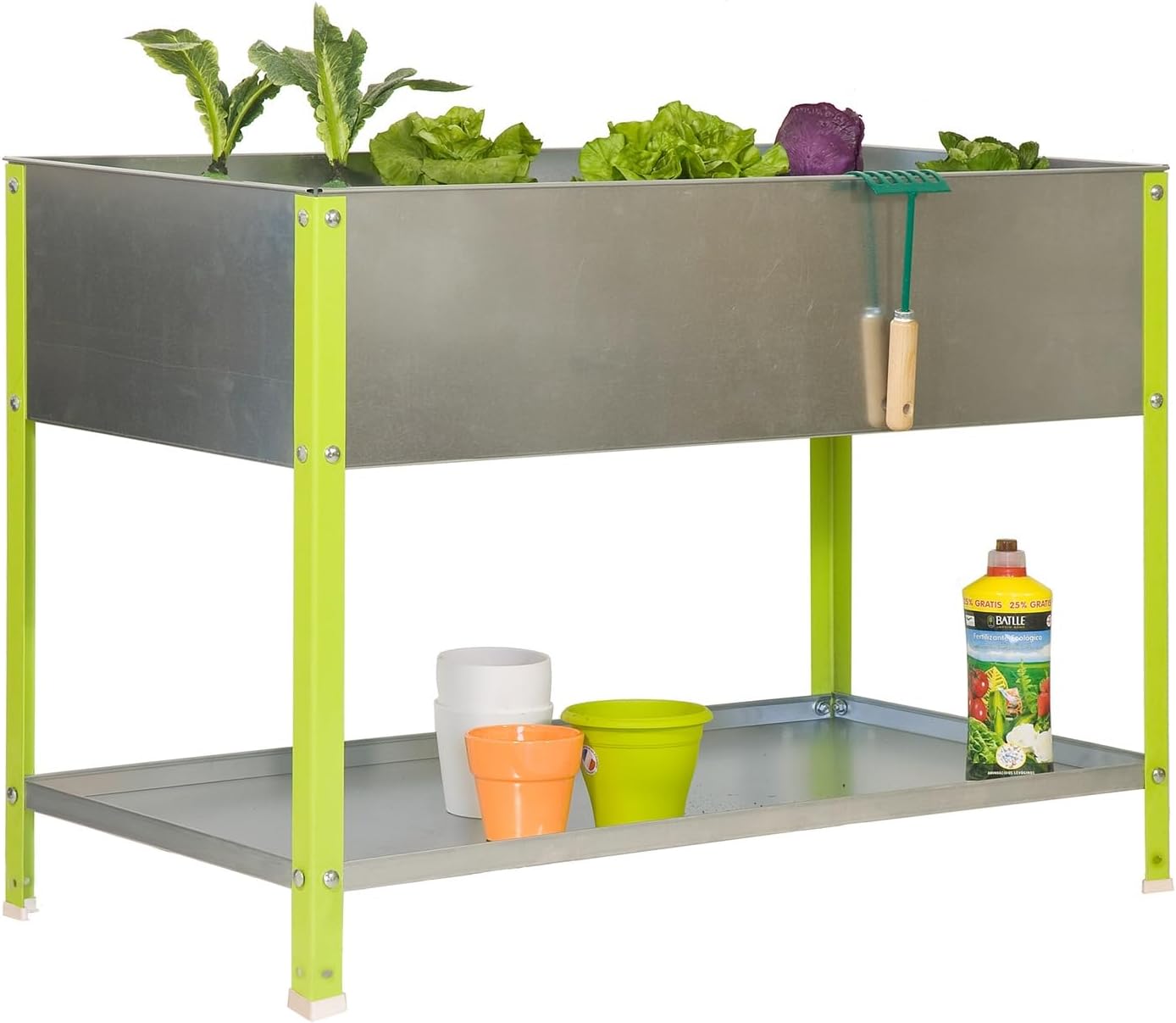 Simonrack G07100220290402 - Fioriera 100 L 850 x 900 x 400 mm, verde/zincato - immagine 6