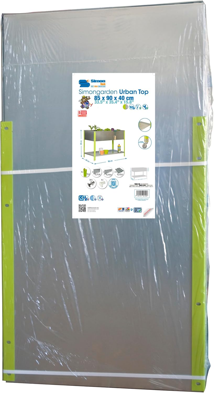 Simonrack G07100220290402 - Fioriera 100 L 850 x 900 x 400 mm, verde/zincato - immagine 7