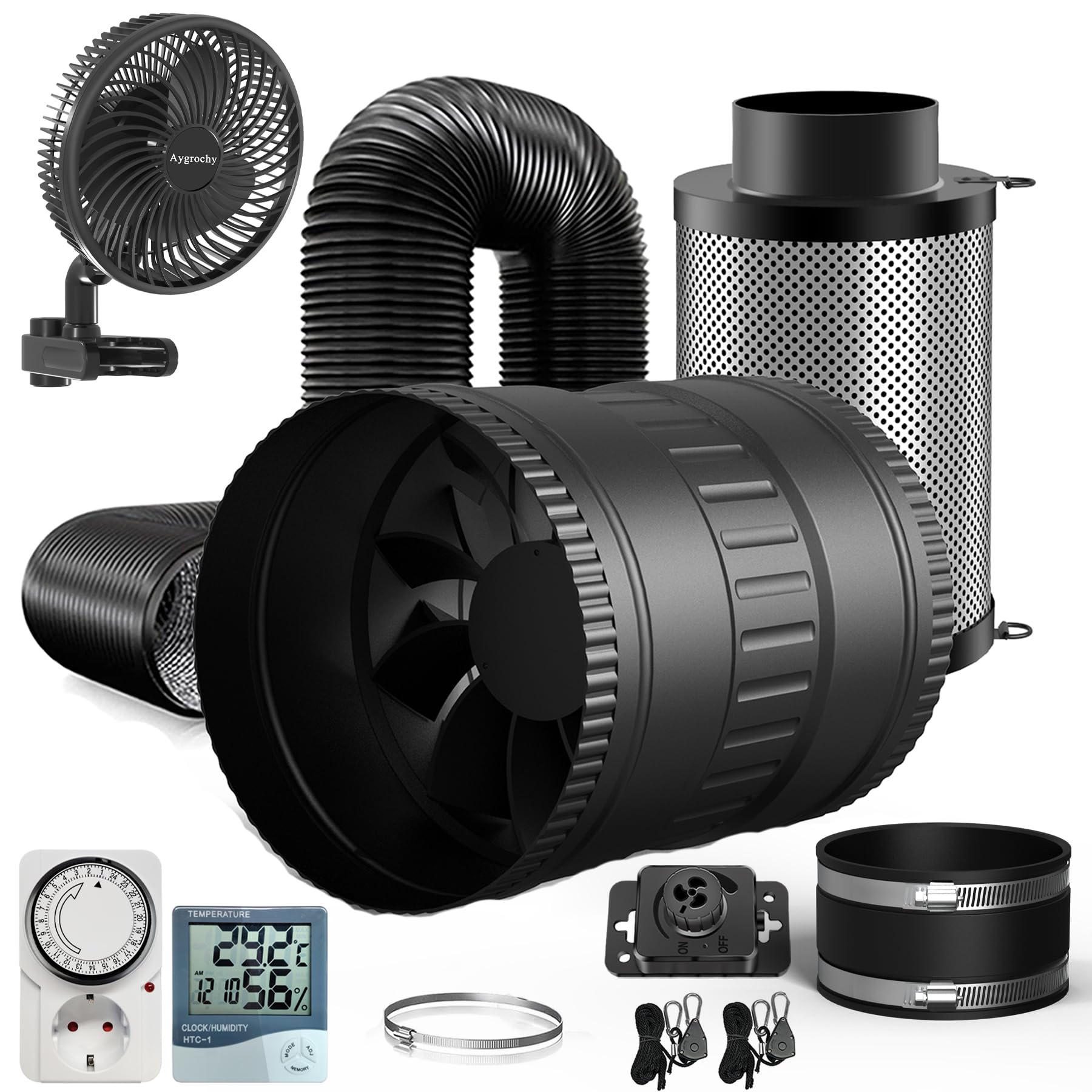 Brogachy 150mm Set di Ventilazione con Ventola 10W