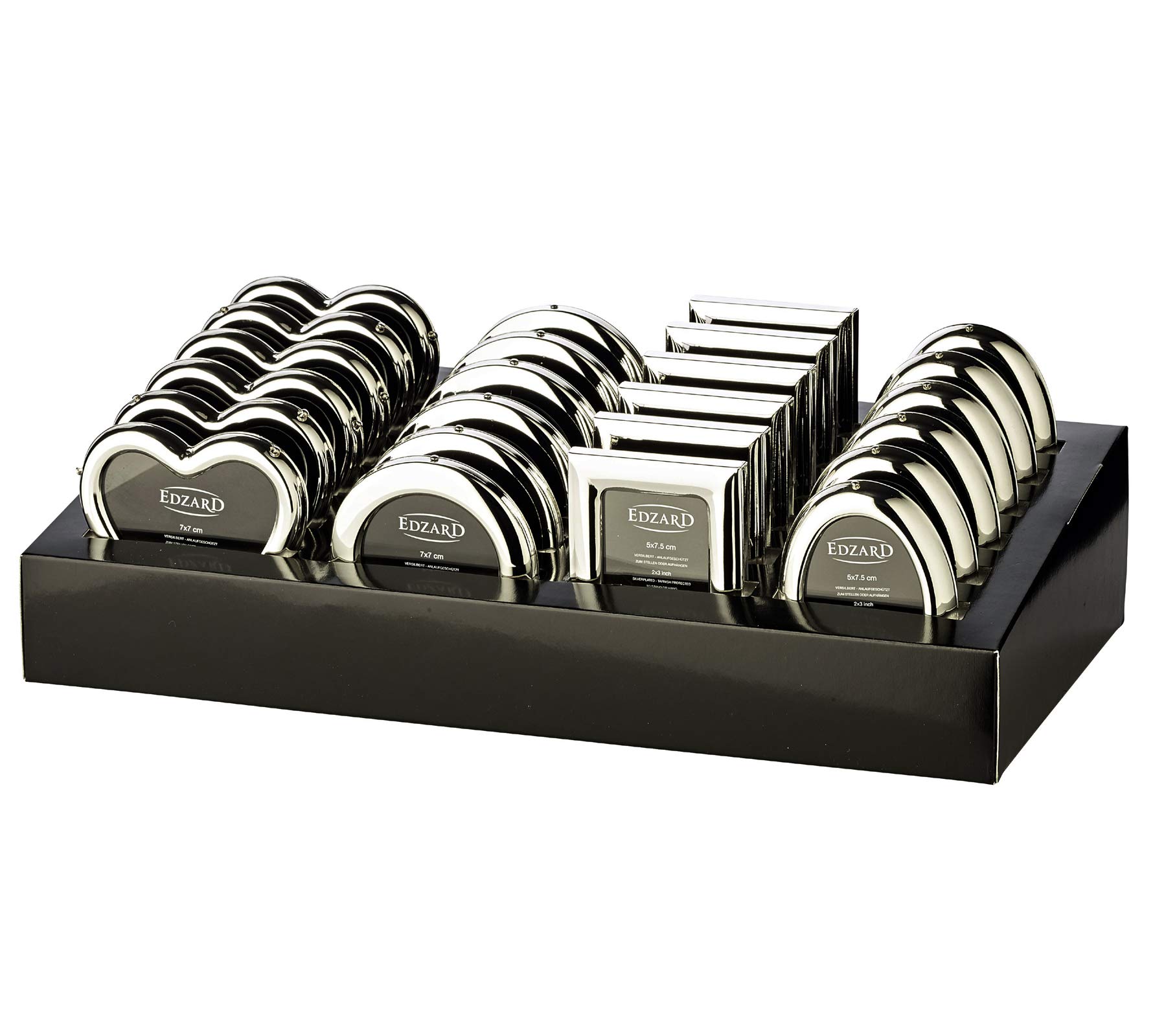 Edzard Display con 24 Cornici Placcate d'Argento