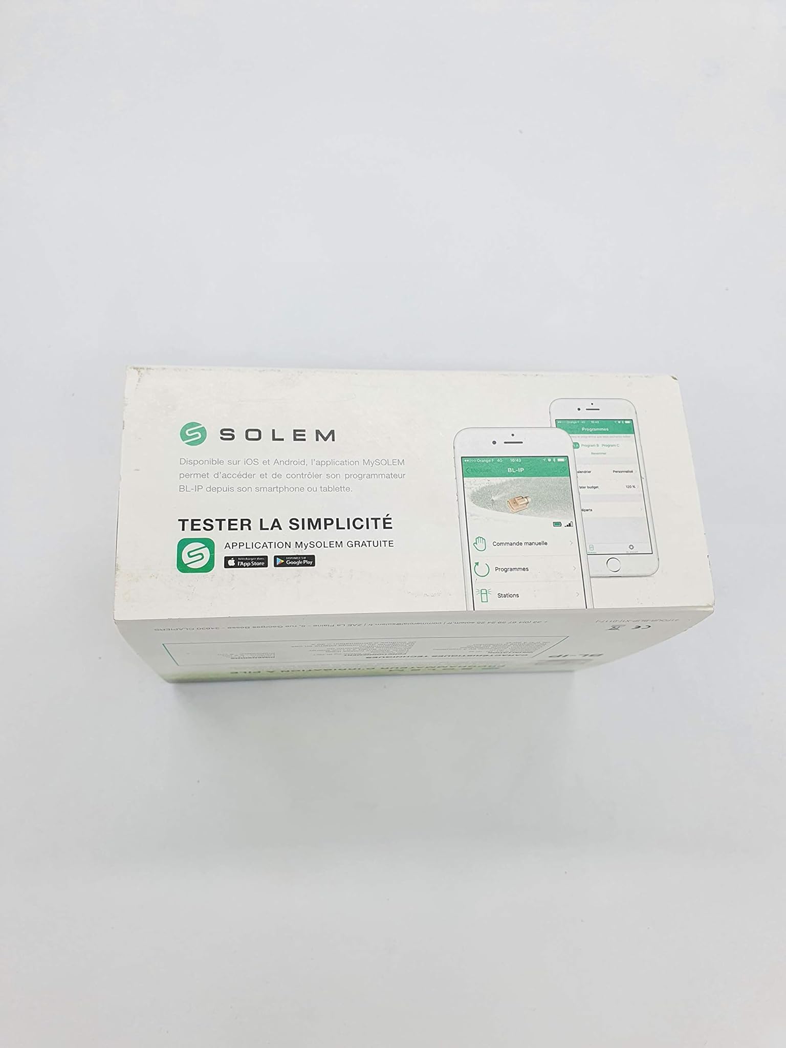 Solem Programmatore Irrigazione a Batteria 9V BL IP4, Bianco