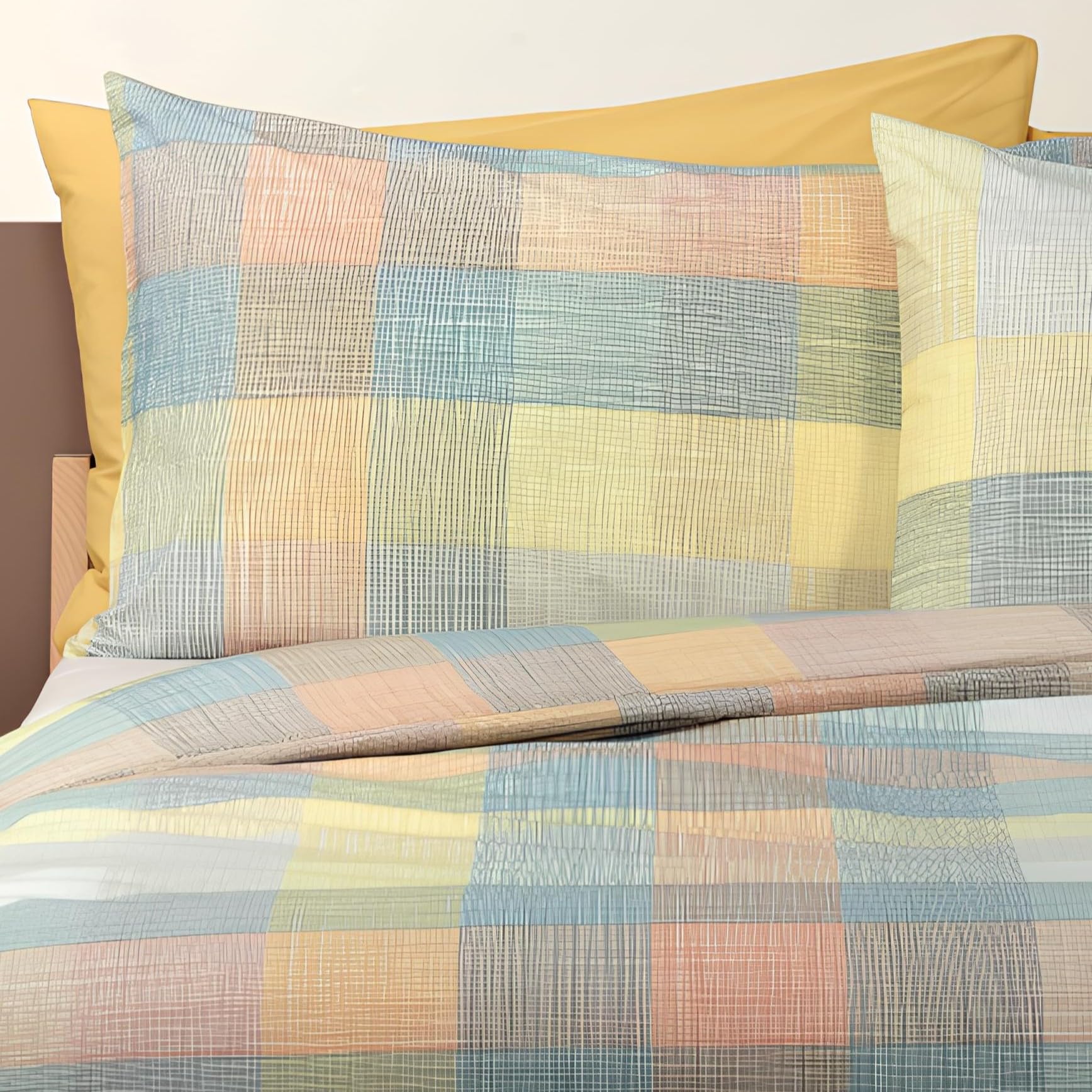 Bassetti Completo Letto Matrimoniale 100% Cotone Morbido Soffice (London Tetris)