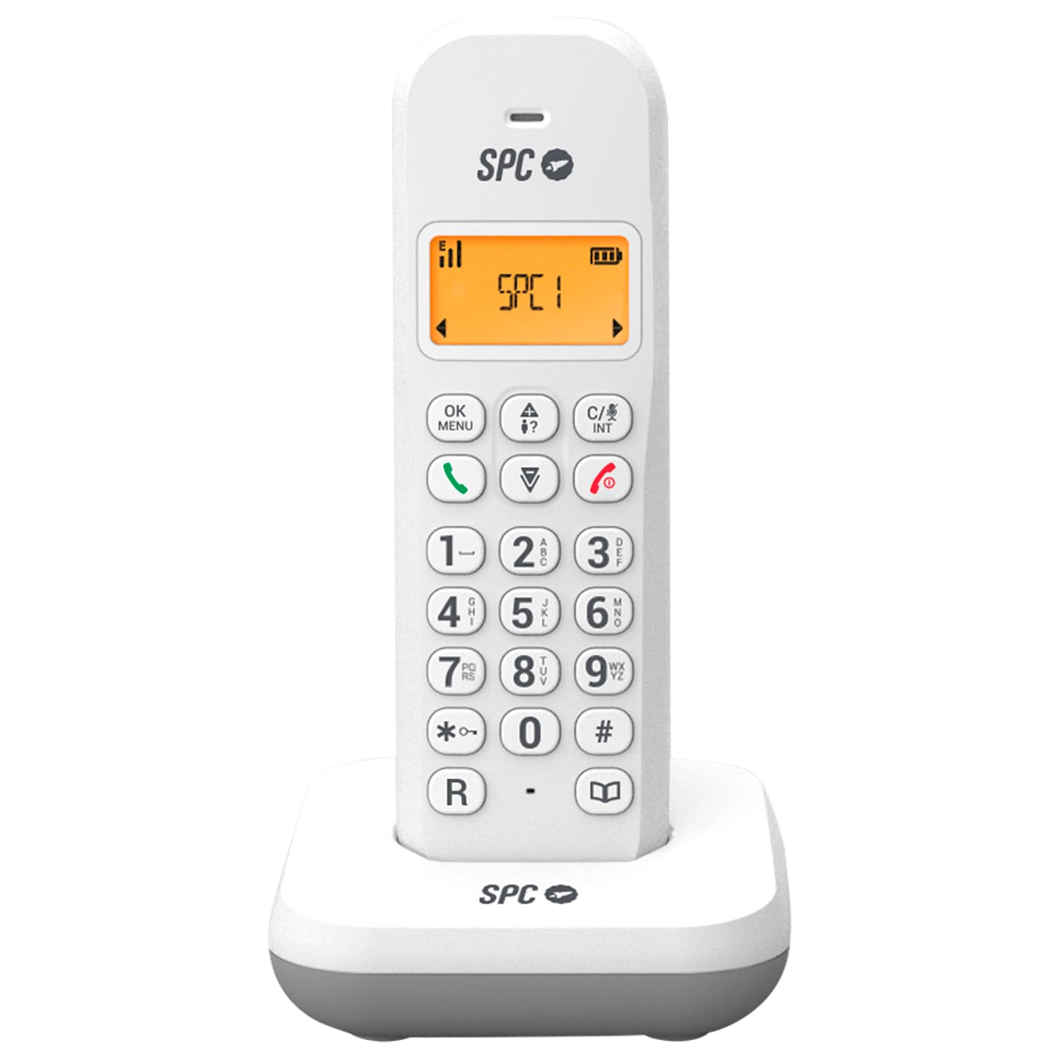 Spc Keops - Telefono Cordless con Display Retroilluminato, Bianco