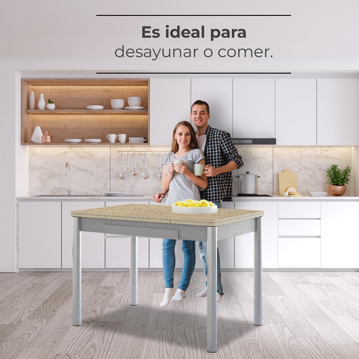 Astimesa Tavolo Cucina Estensibile Rovere Chiaro - immagine 4