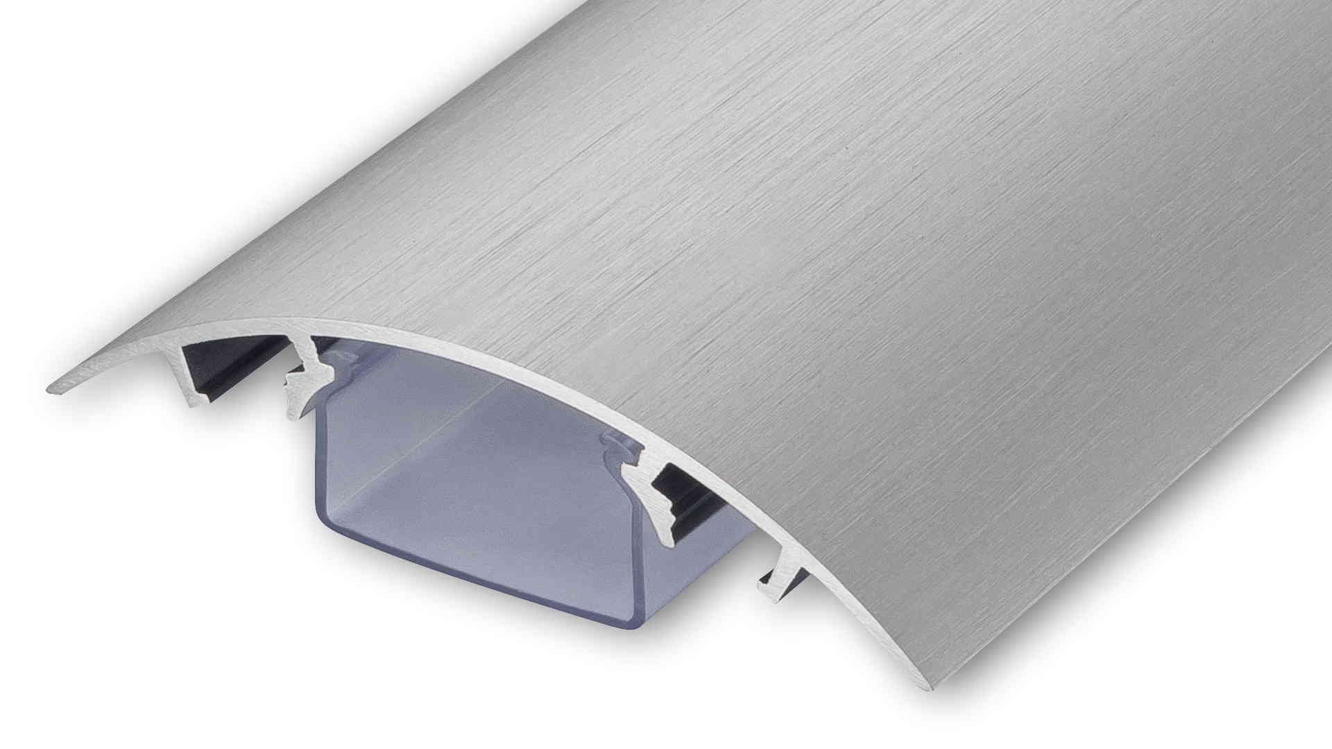 Alunovo Canalina Passacavi Alluminio INOX 120cm, Argento