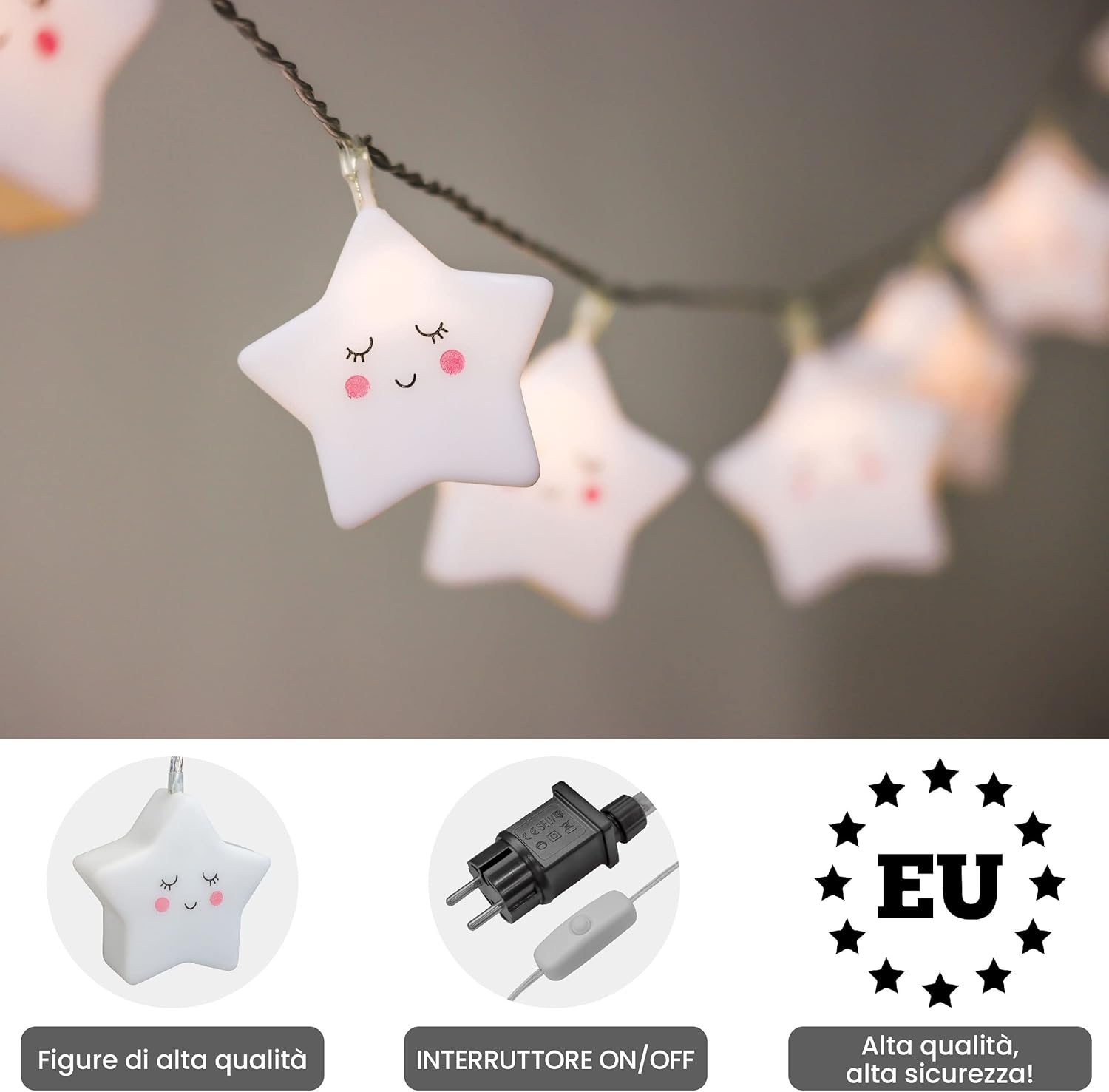 CozyHome Lucine LED Decorative Stella 6 Metri 20 LED - immagine 5