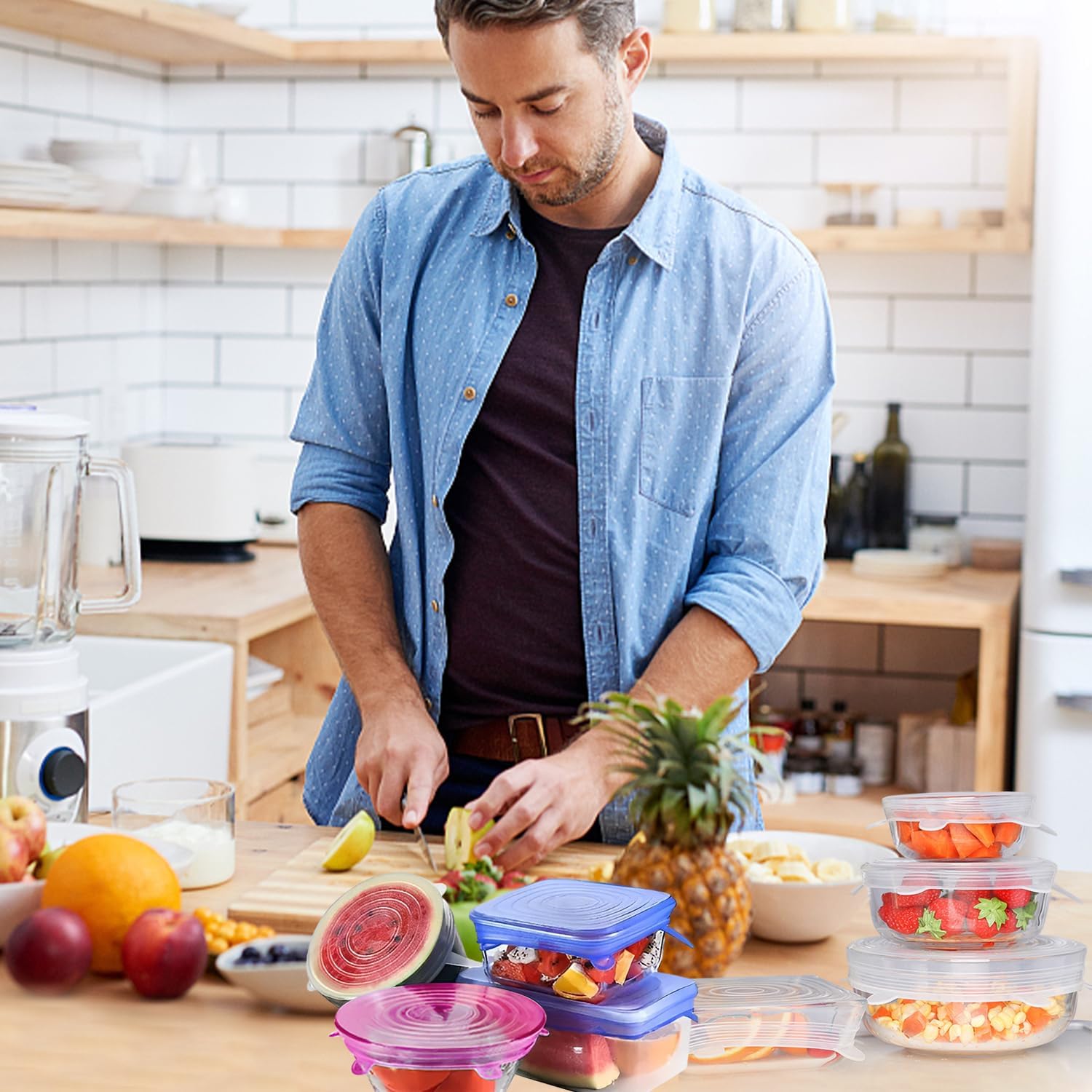 Dgn 18 Pezzi Coperchi in Silicone Estensibile - immagine 6