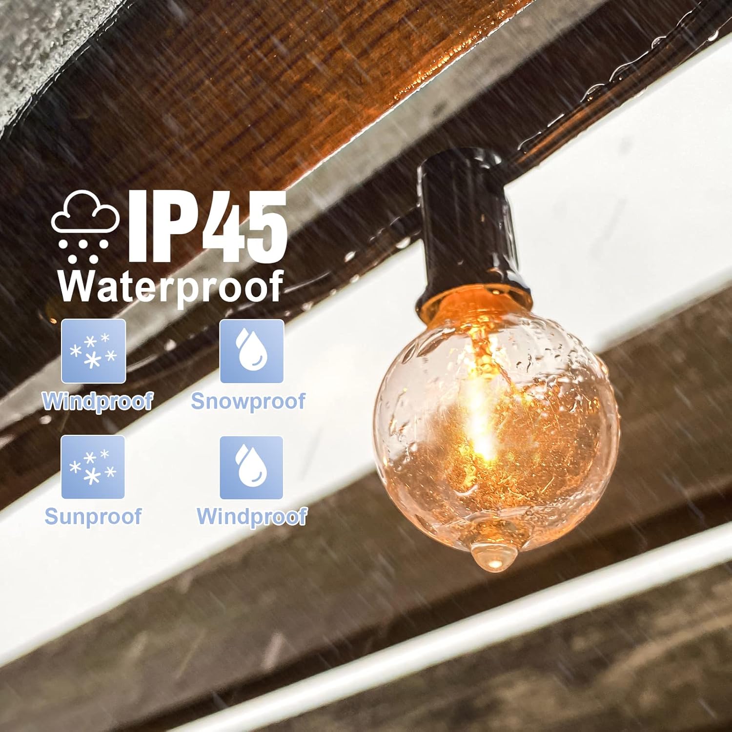 Fansanmy Catena Luminosa Esterno 45,7M con 75+2 Lampadine - immagine 3