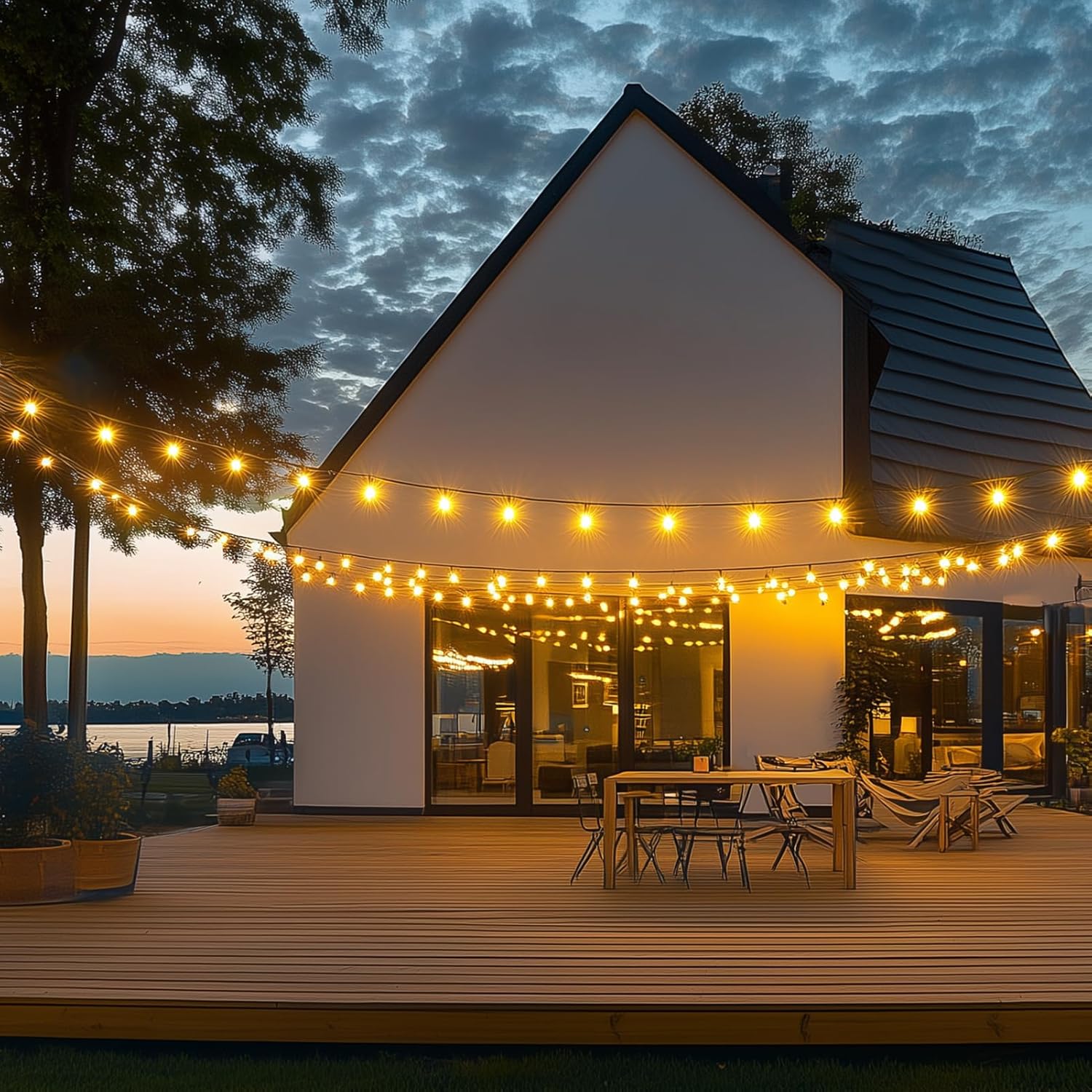 Fansanmy Catena Luminosa Esterno 45,7M con 75+2 Lampadine - immagine 8