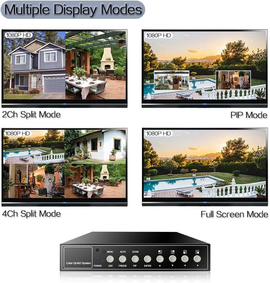 Processore Video Quad 4 Canali 1080P HD - immagine 2