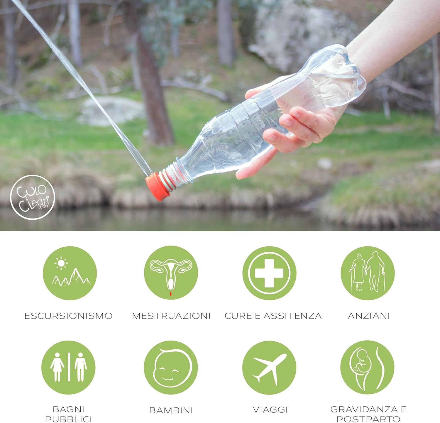 CuloClean Bidet Portatile da Viaggio - Corallo - immagine 2