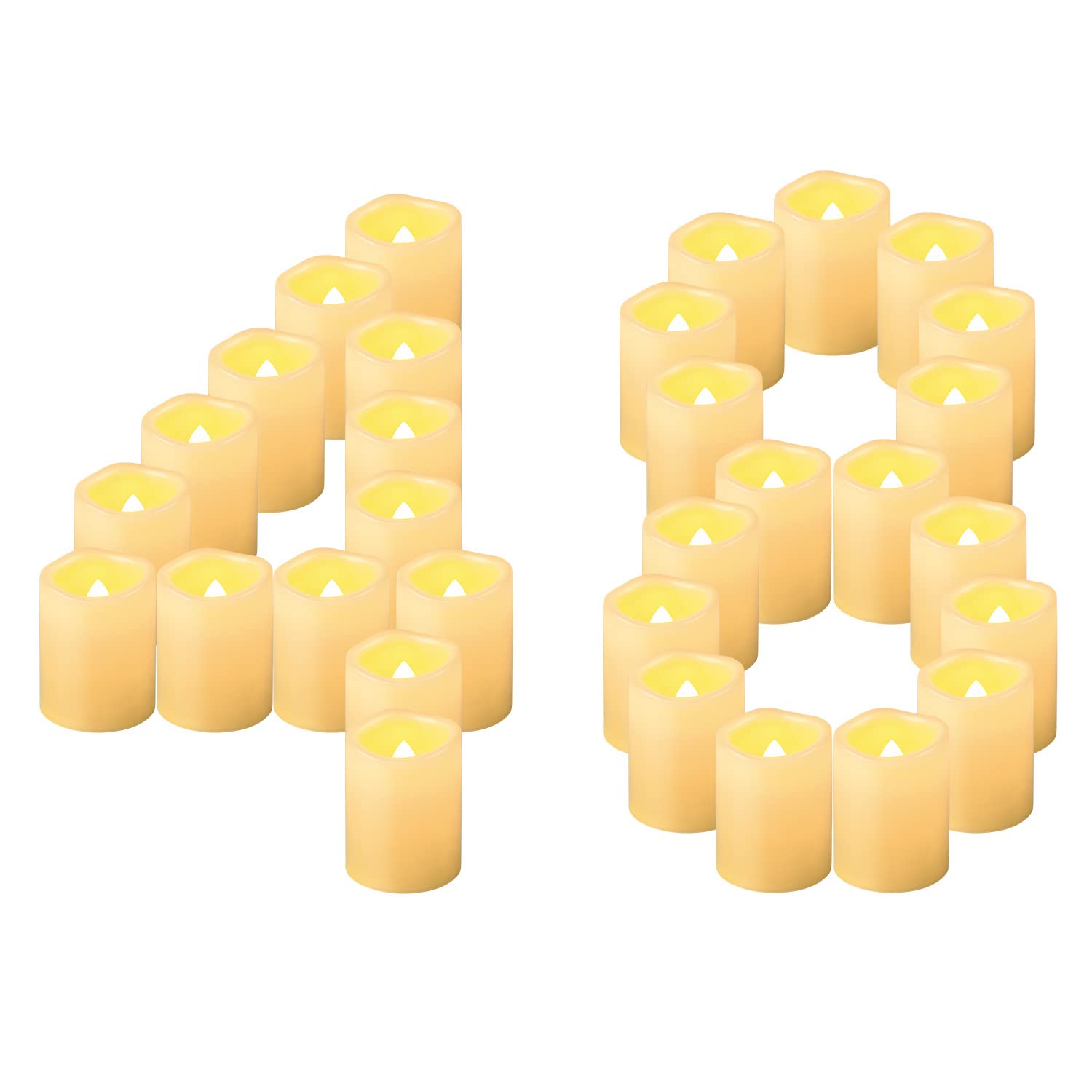 CANDLE IDEA Candele Votive LED Senza Fiamma (48pz)