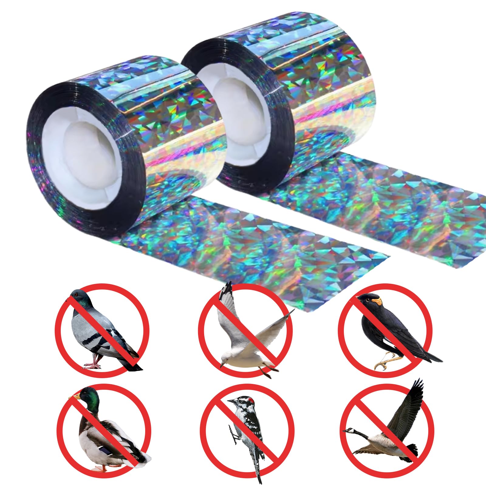 Nastro Repellente Antiuccelli 80m - Dissuasore per Piccioni