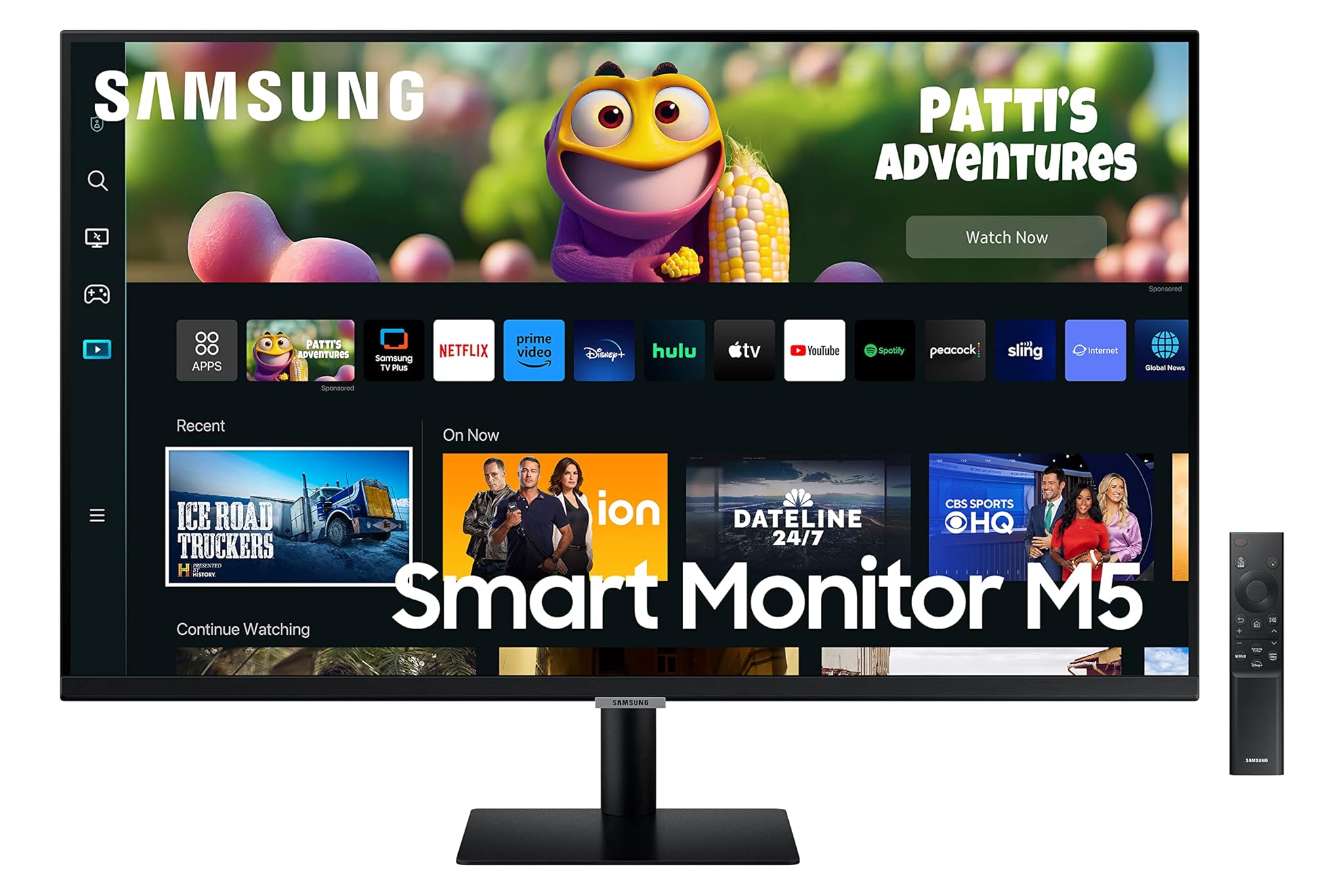 Ecran PC - SAMSUNG - Smart Monitor M5 - CM500 - 27 FHD 1920x1080 - 60Hz - VA - 4ms - Noir - HDMI + Télécommande