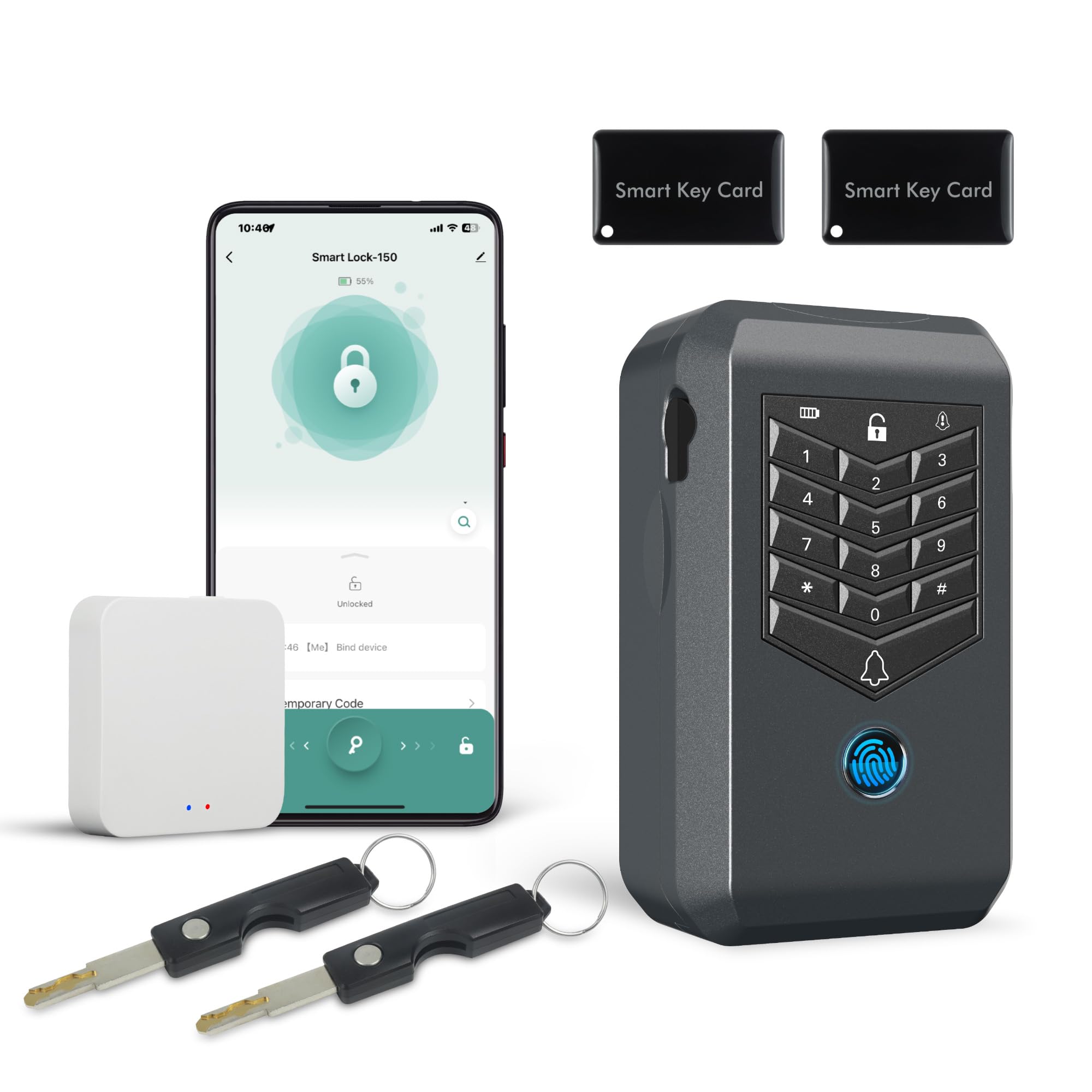 Tenixlox Cassaforte per Chiavi da Parete con Campanello