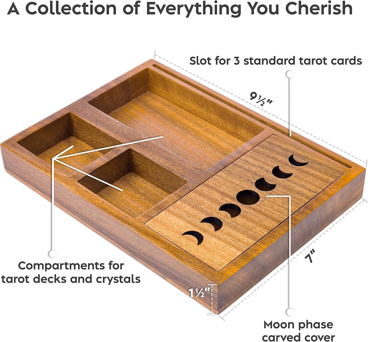 Curawood Supporto per Carte di Tarocchi in Legno - immagine 3