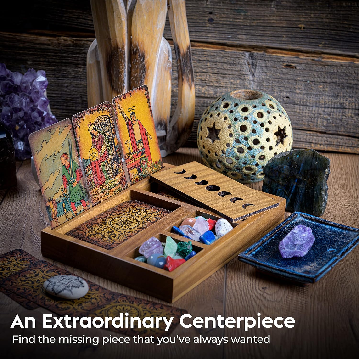 Curawood Supporto per Carte di Tarocchi in Legno - immagine 6