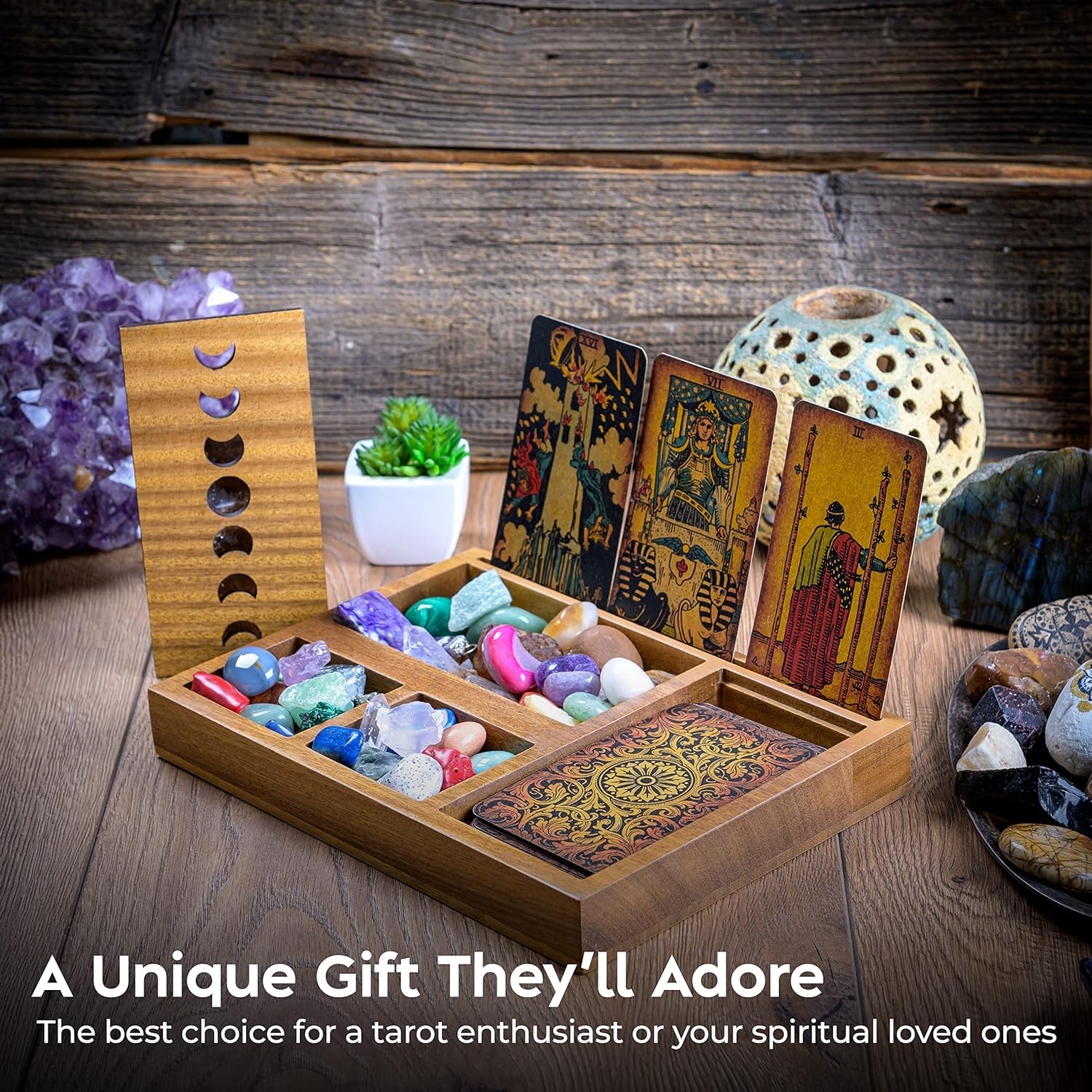 Curawood Supporto per Carte di Tarocchi in Legno - immagine 7