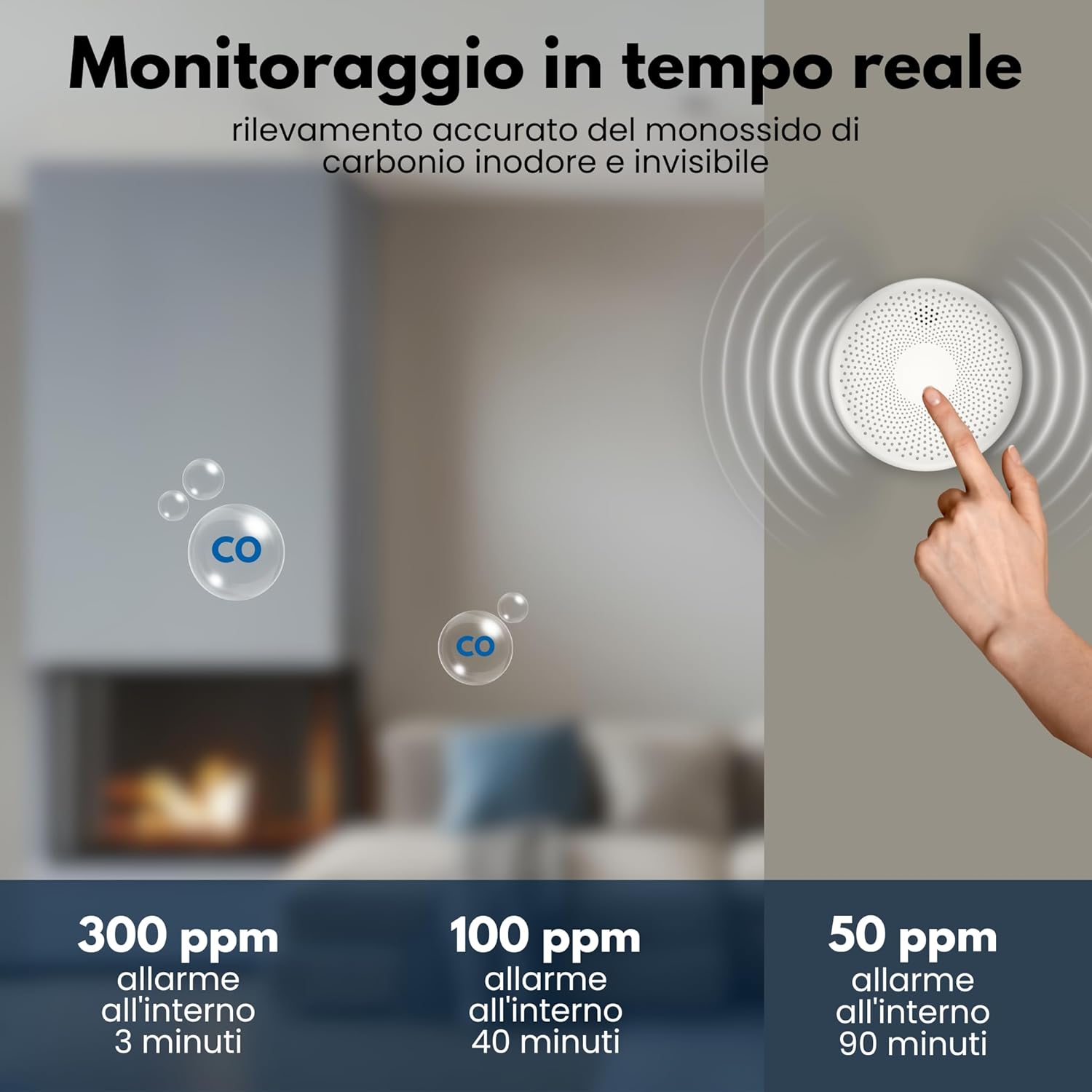 Aroha Smart Connect Rilevatore Fumo e CO WiFi - immagine 5